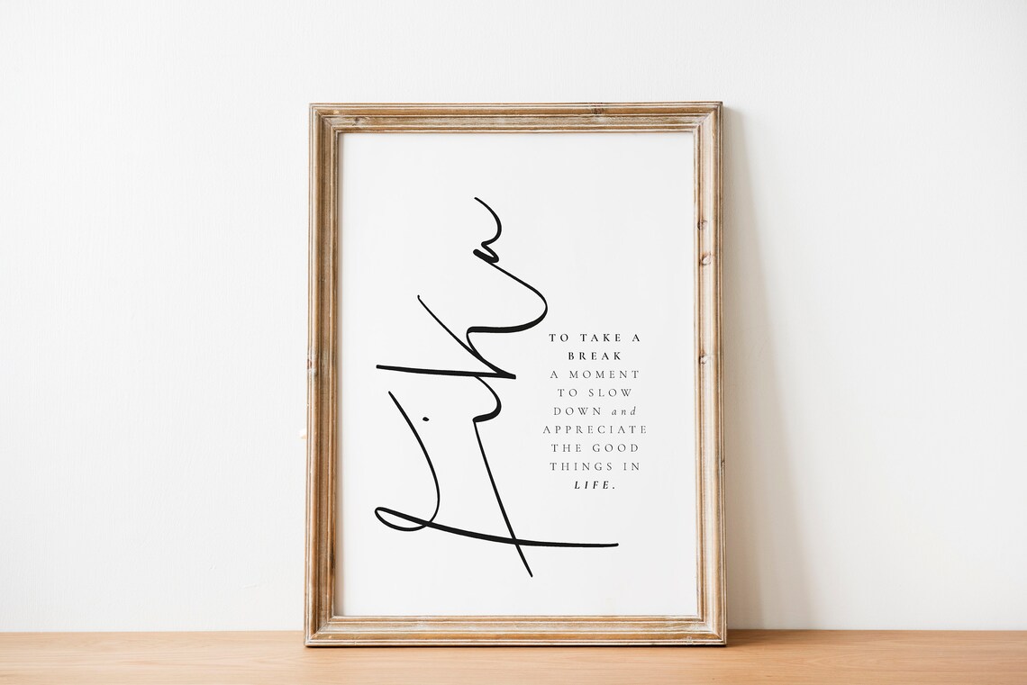 Fika Definition Print, Scandinavian Quote Art Print