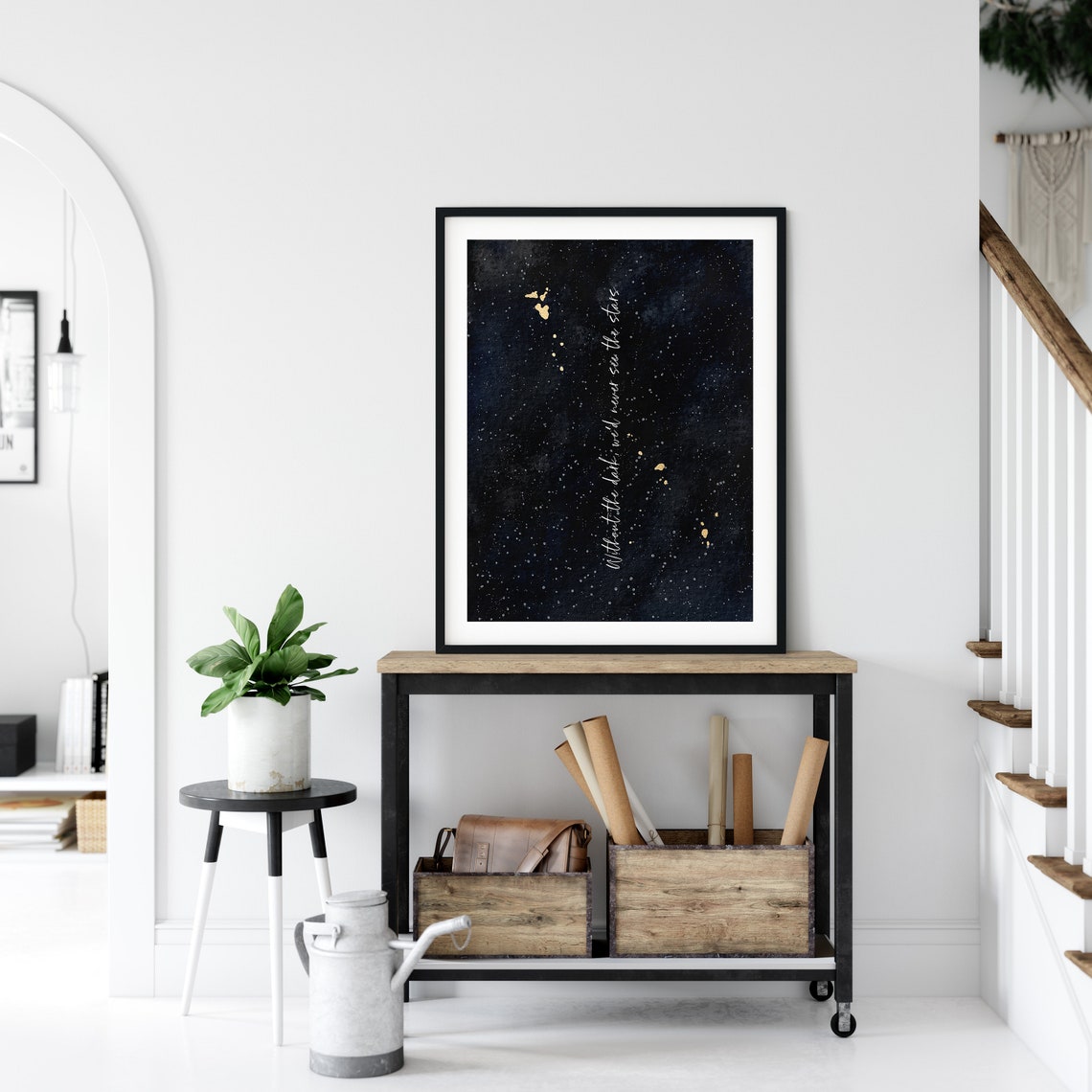 Without The Dark Wed Never See The Stars Quote Landscape Wall Poster - Image 3