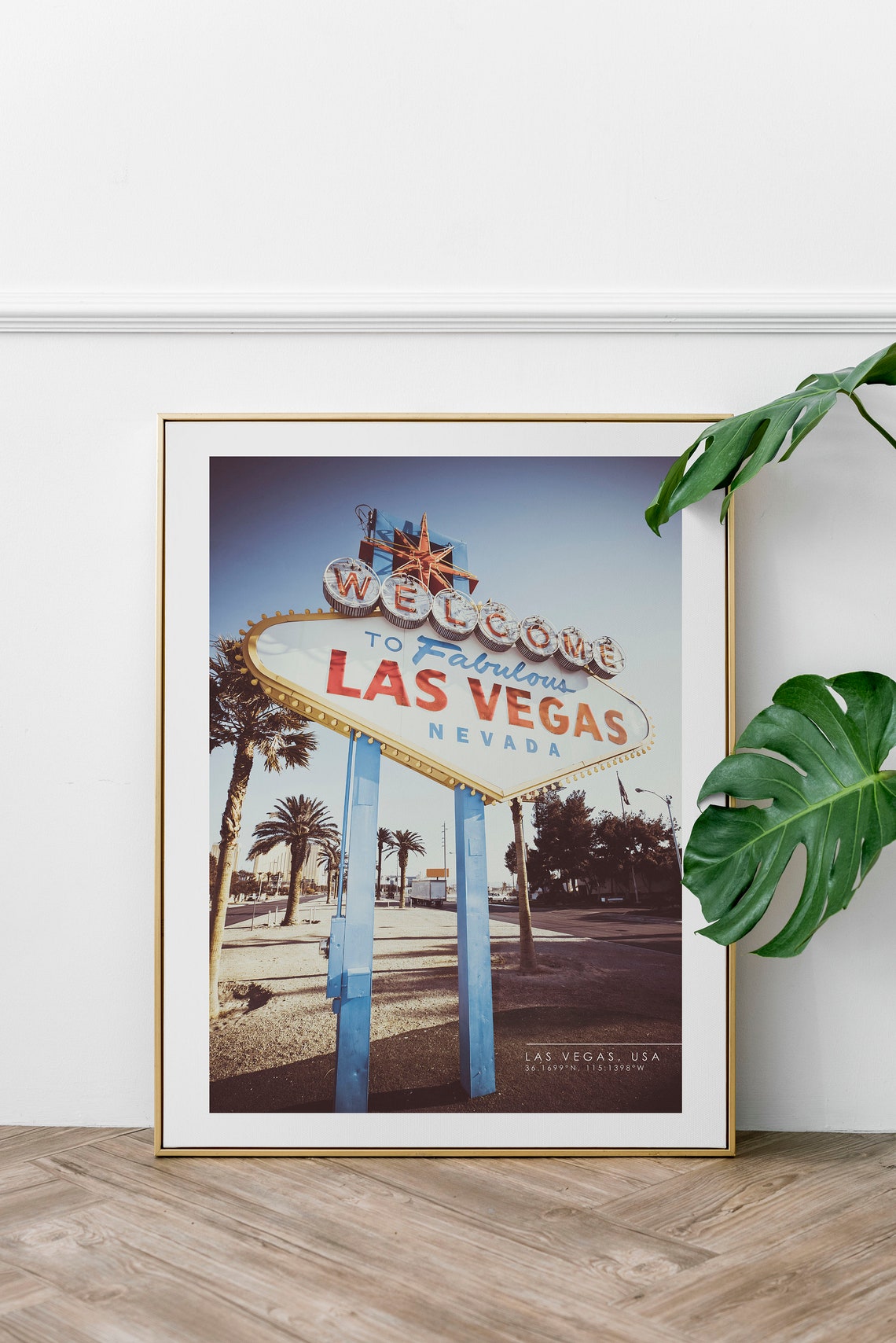 Las Vegas Nevada Welcome Sign Vintage Travel Photography Wall Poster - Image 4