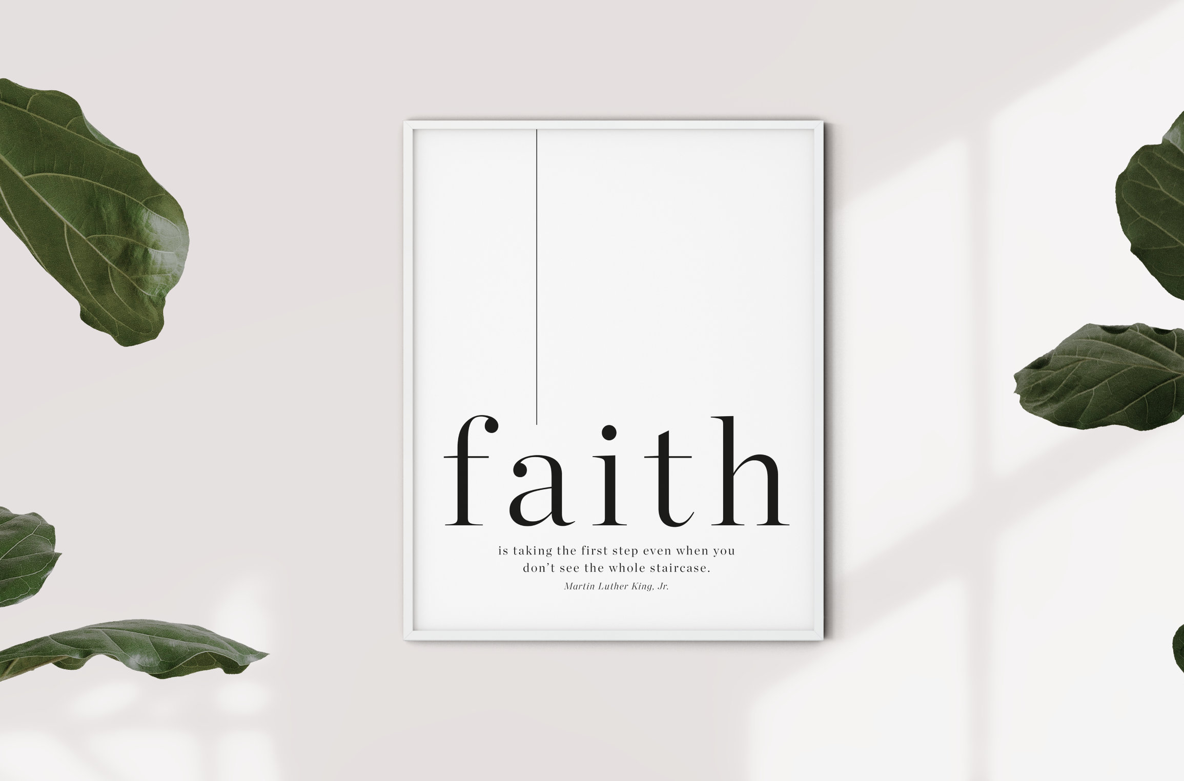 Martin Luther King Jr Faith Quote Minimalist Black White Poster Art - Image 5