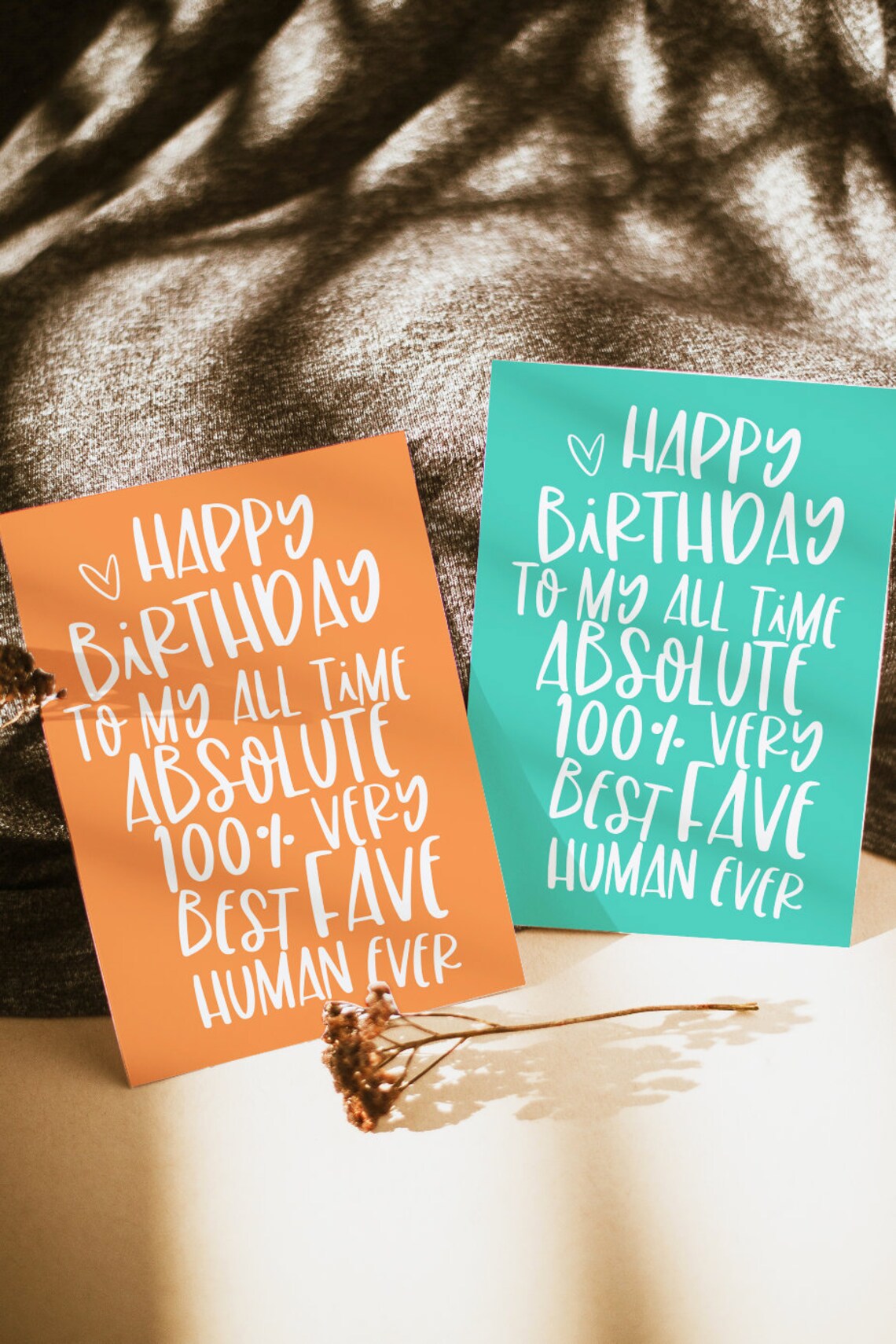 Happy Birthday To My Favourite Human Quote Print - Image 4