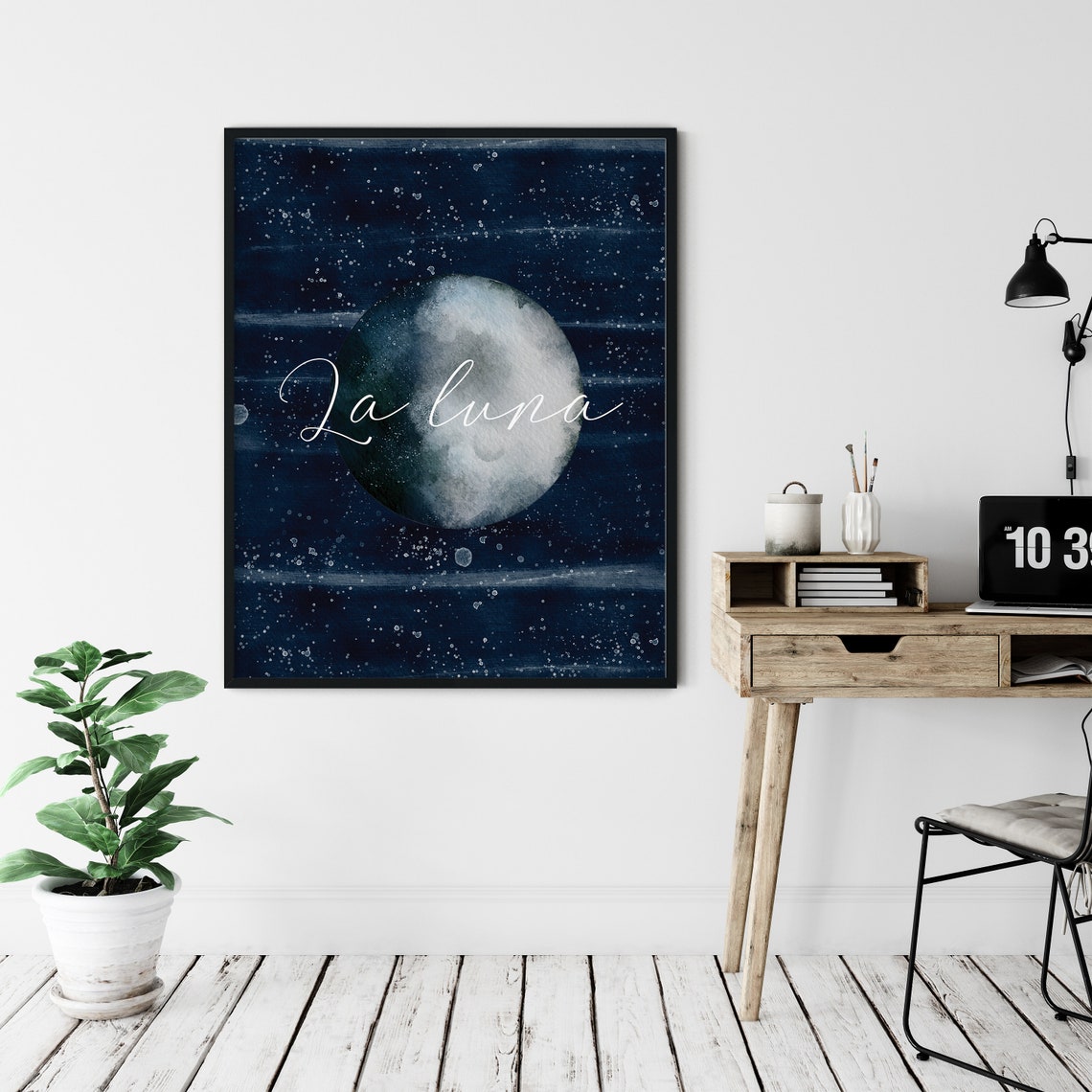 La Luna Poster Moon Print Moon Decor La Luna Wall Art Inspirational Nursery Decor Inspirational Home Decor Moon Phase Gift - Image 2