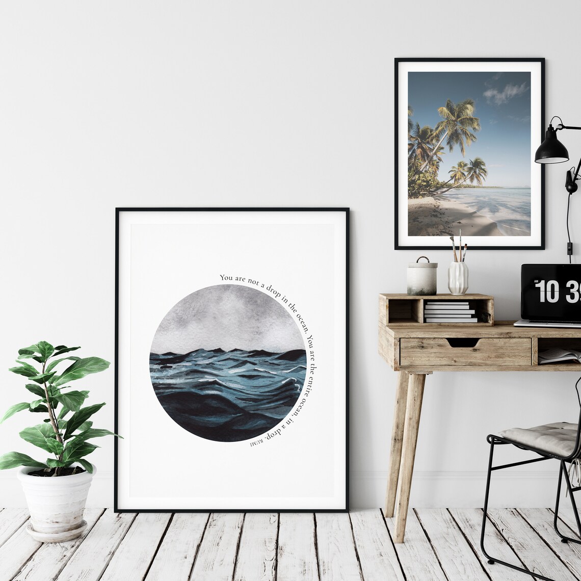 Rumi Quote, Drop In The Ocean Inspirational Art Print - Image 2