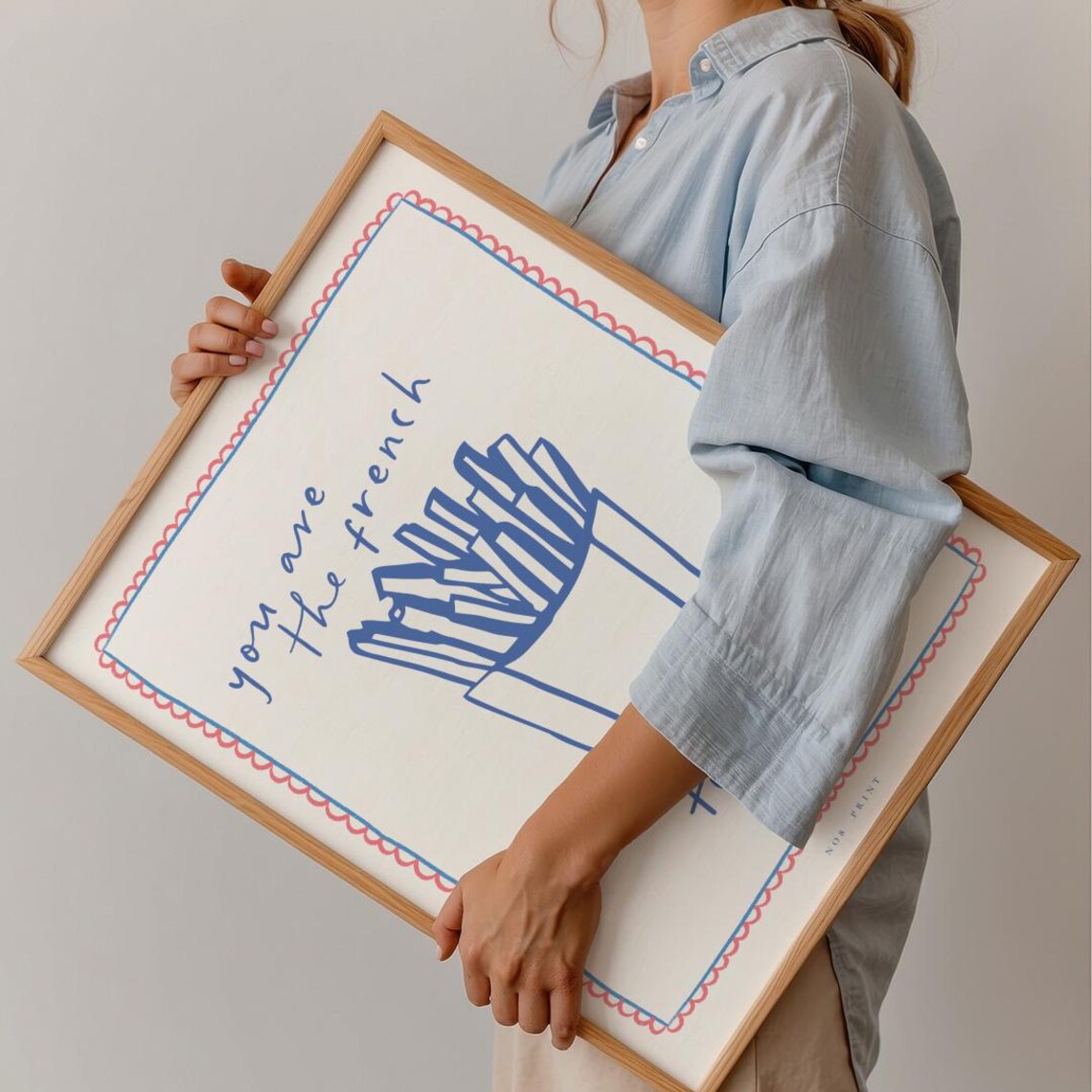 You Are The French To My Fries Retro Kitchen Wall Art Funny Poster - Image 5