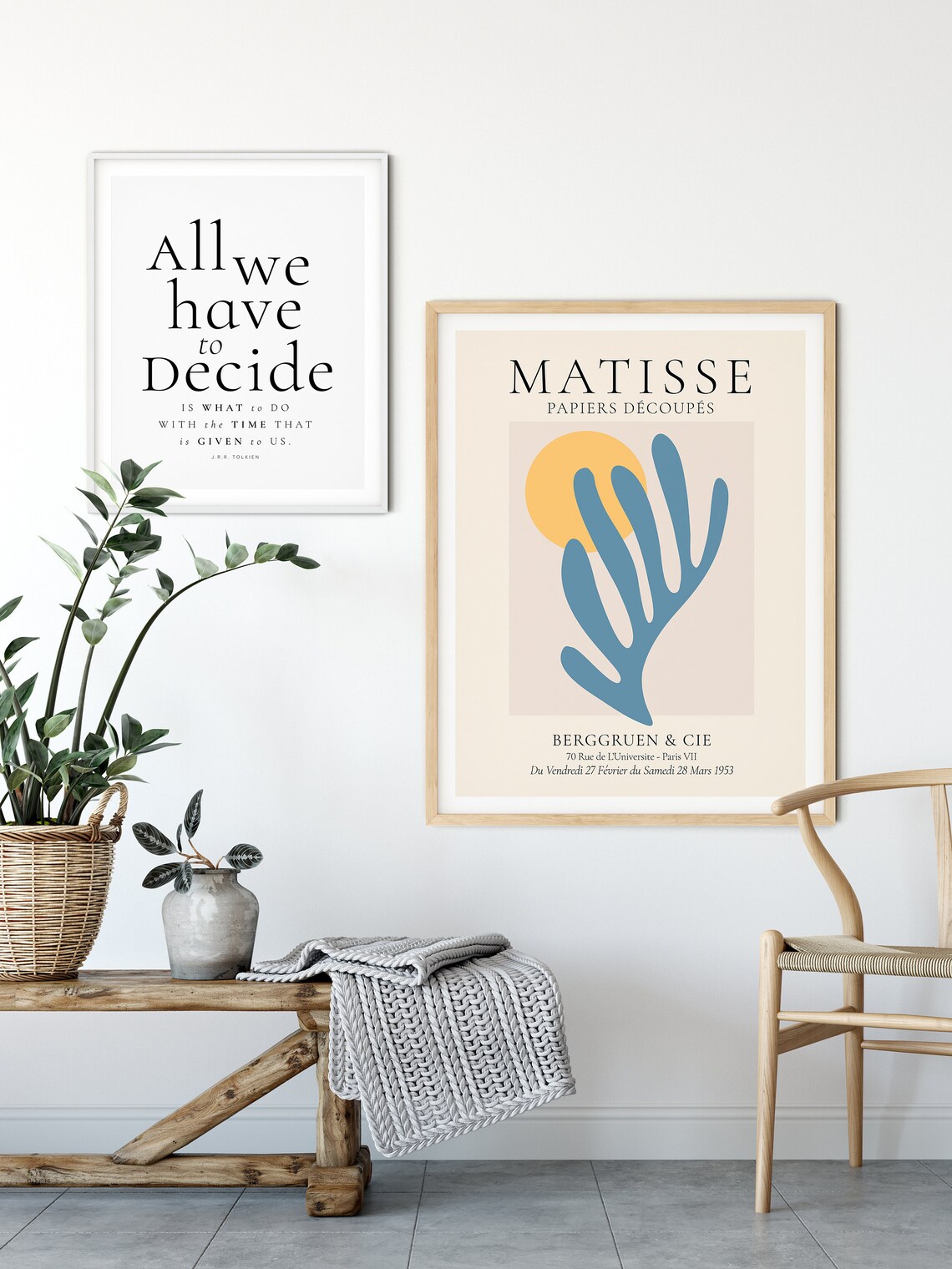 Matisse Papiers Decoupes Blue Coral Yellow Sun Abstract Exhibition Poster - Image 2