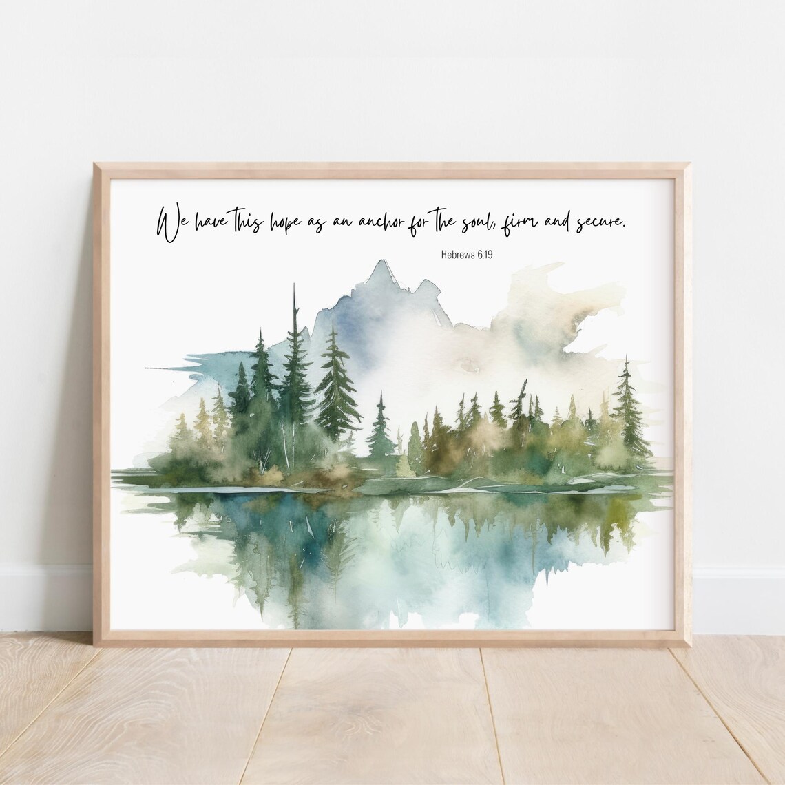 Hebrews 6:19 Hope As An Anchor For The Soul Pine Forest Lake Poster