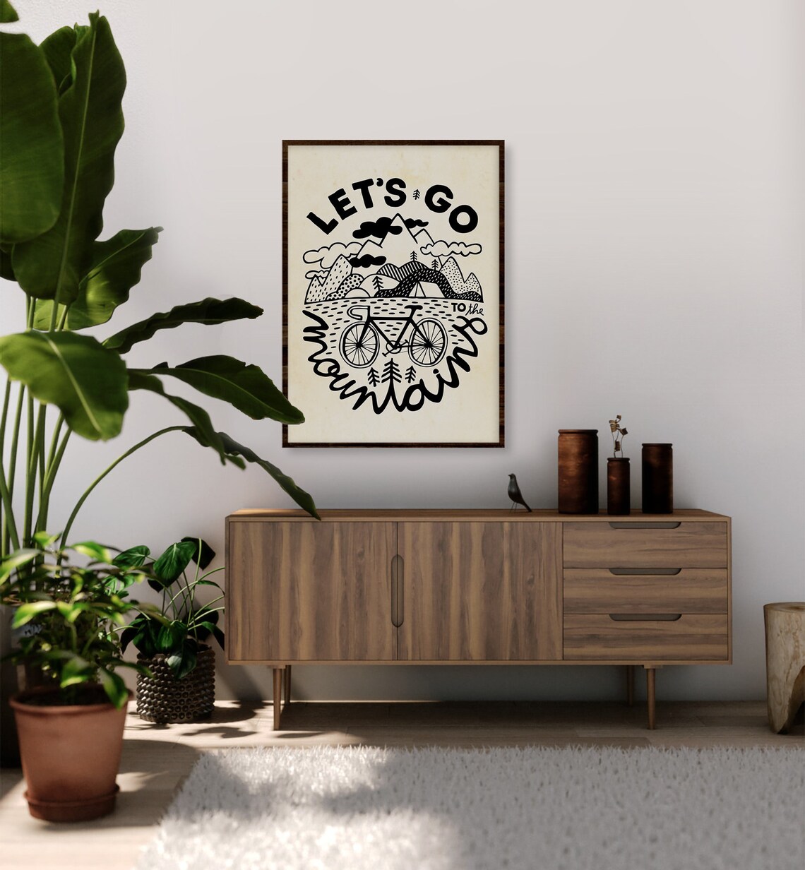 Bicycle Art Print, Outdoor Cyclists Poster - Image 3