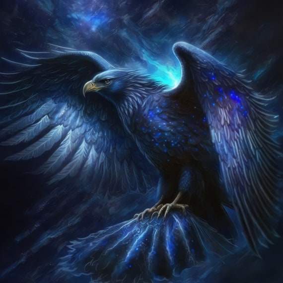 Cosmic Eagle Fantasy Art Poster