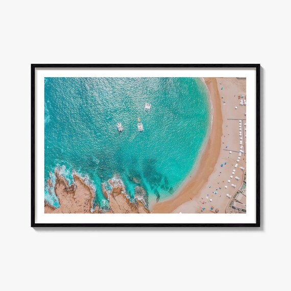 Cabo San Lucas Aerial Curved Beach Boats Mexico Photo Poster