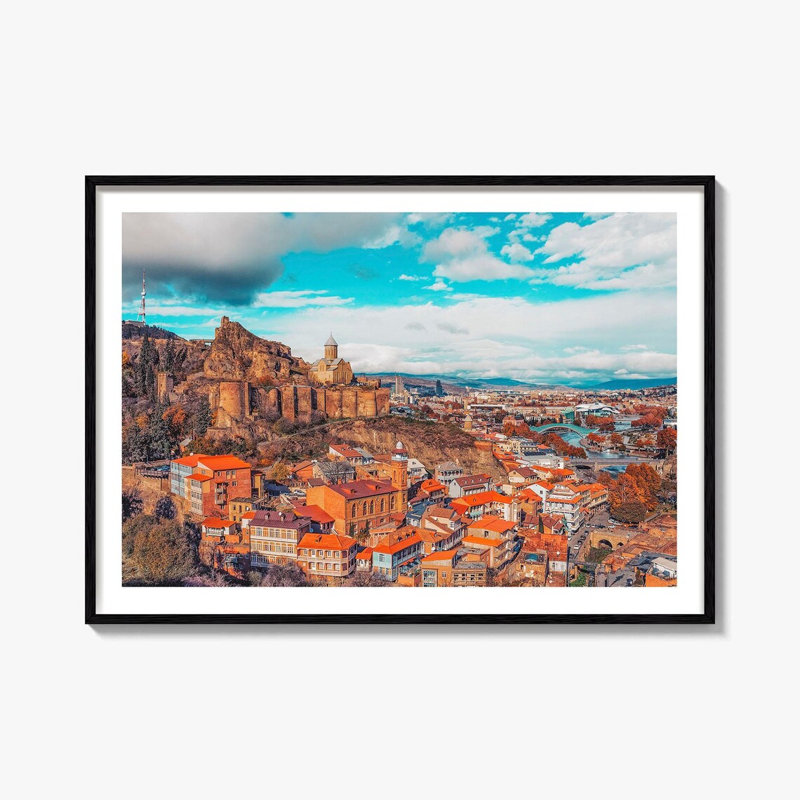 Tbilisi Georgia Narikala Fortress Old Town Color Photo Poster