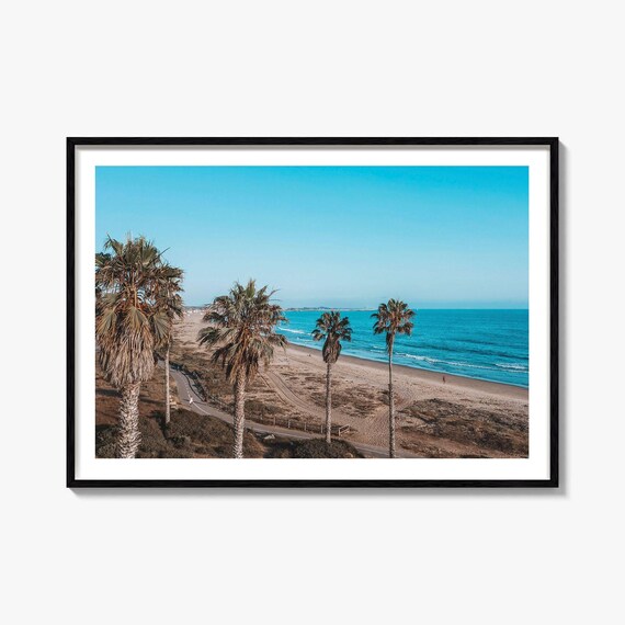 Ventura County California Palm Beach Ocean Shore Photo Art Poster