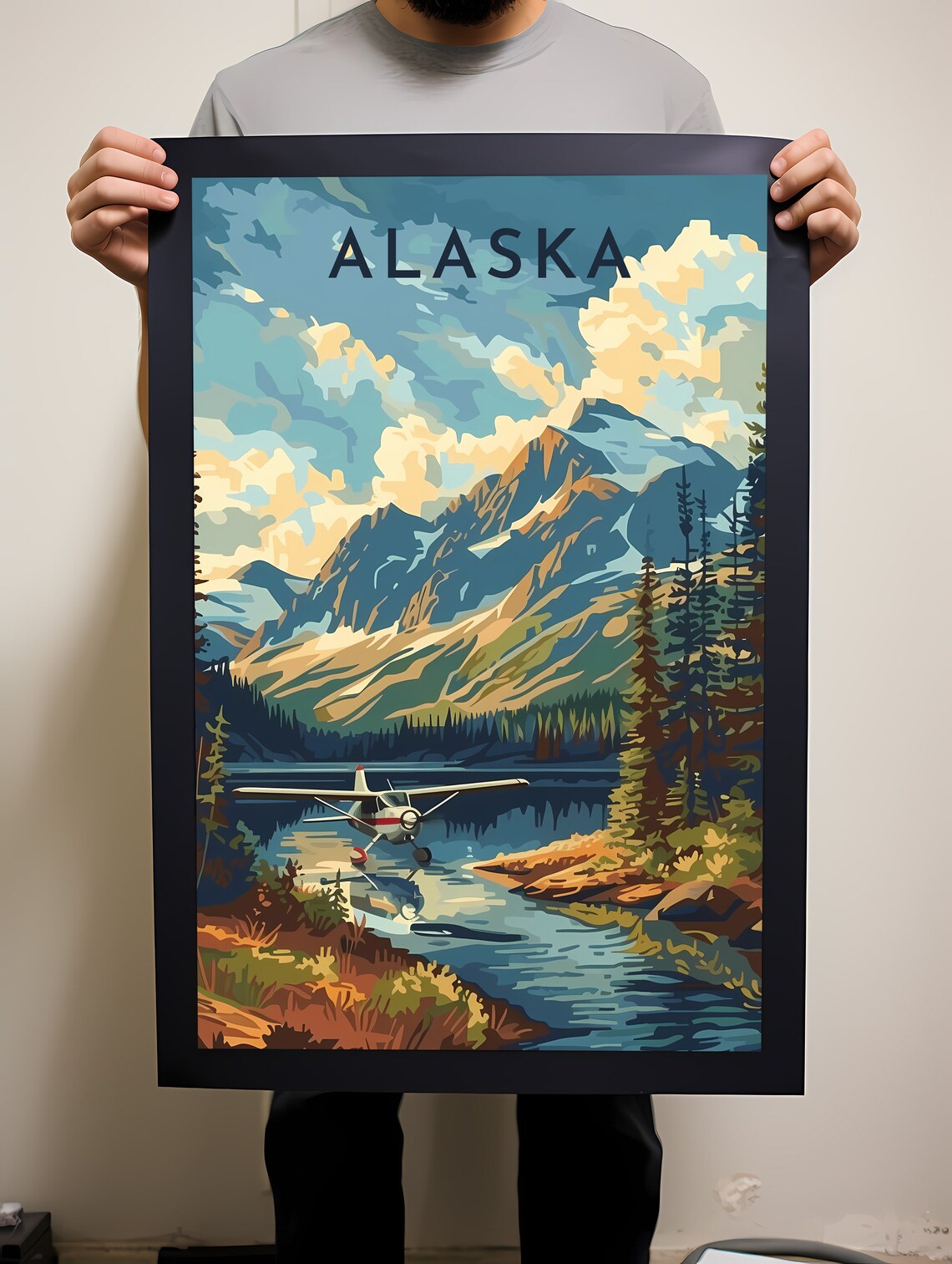 Alaska Travel Poster, National Park Art Print - Image 2