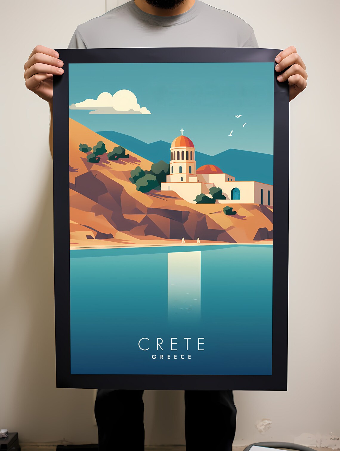 Crete Travel Poster, Greece Travel Poster