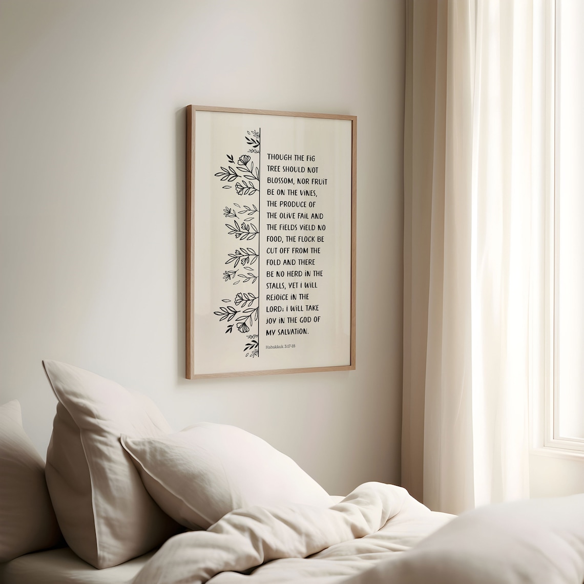 Habakkuk 3 Floral Bible Verse, Women Of Faith Art Print - Image 4