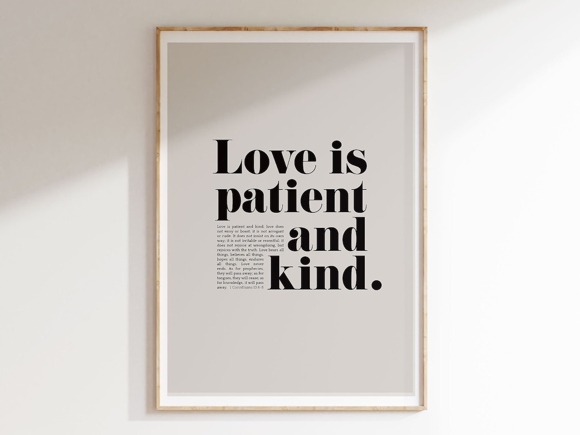 1 Corinthians 13 Bible Verse Art Print, Faith Decor - Image 4