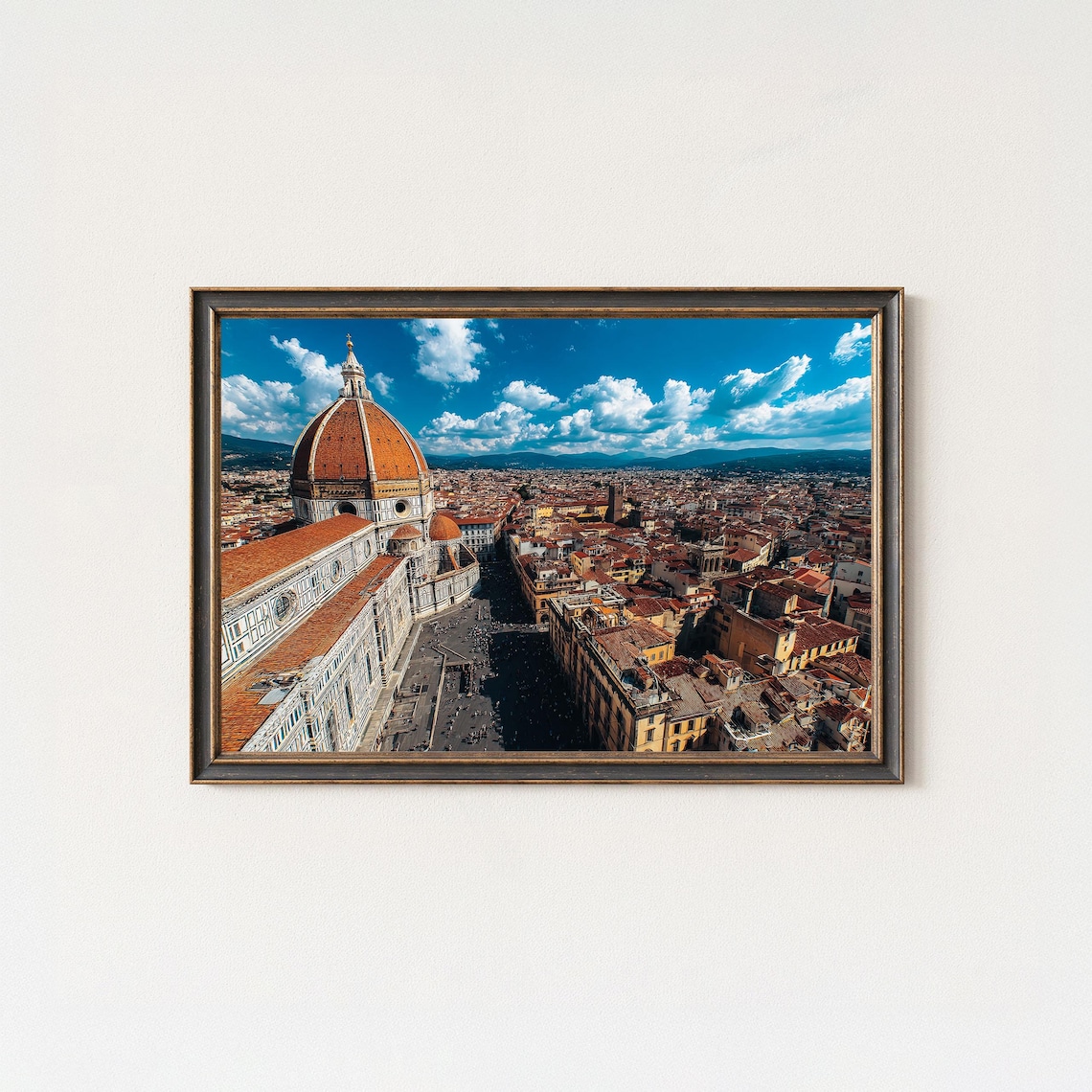 Florence Duomo Italy Cathedral Aerial Cityscape Tuscany Photo Poster