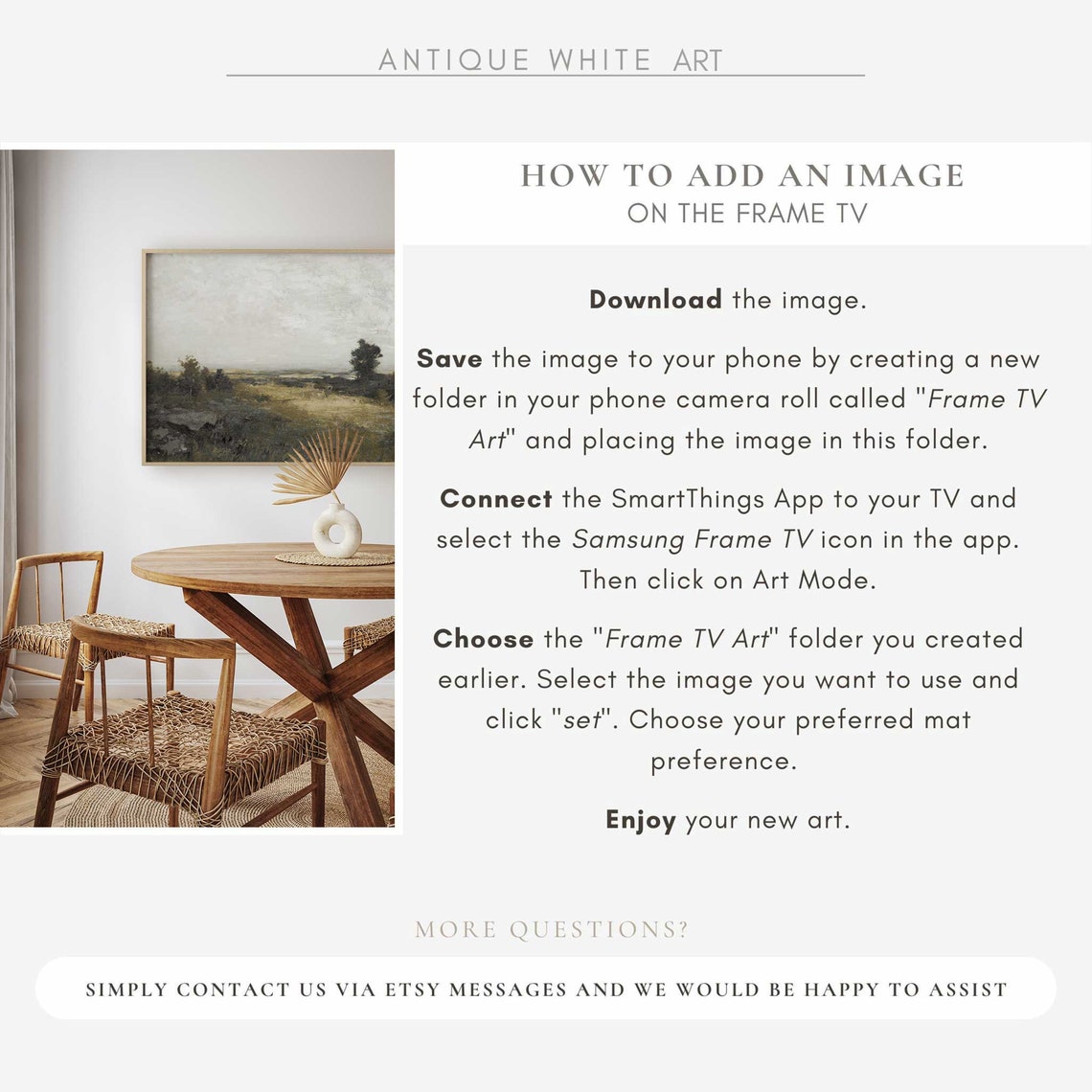 Frame Tv Art Farmhouse Tv Art Neutral Field Landscape Vintage Country Field Painting Frame Tv Art Tv52 - Image 2