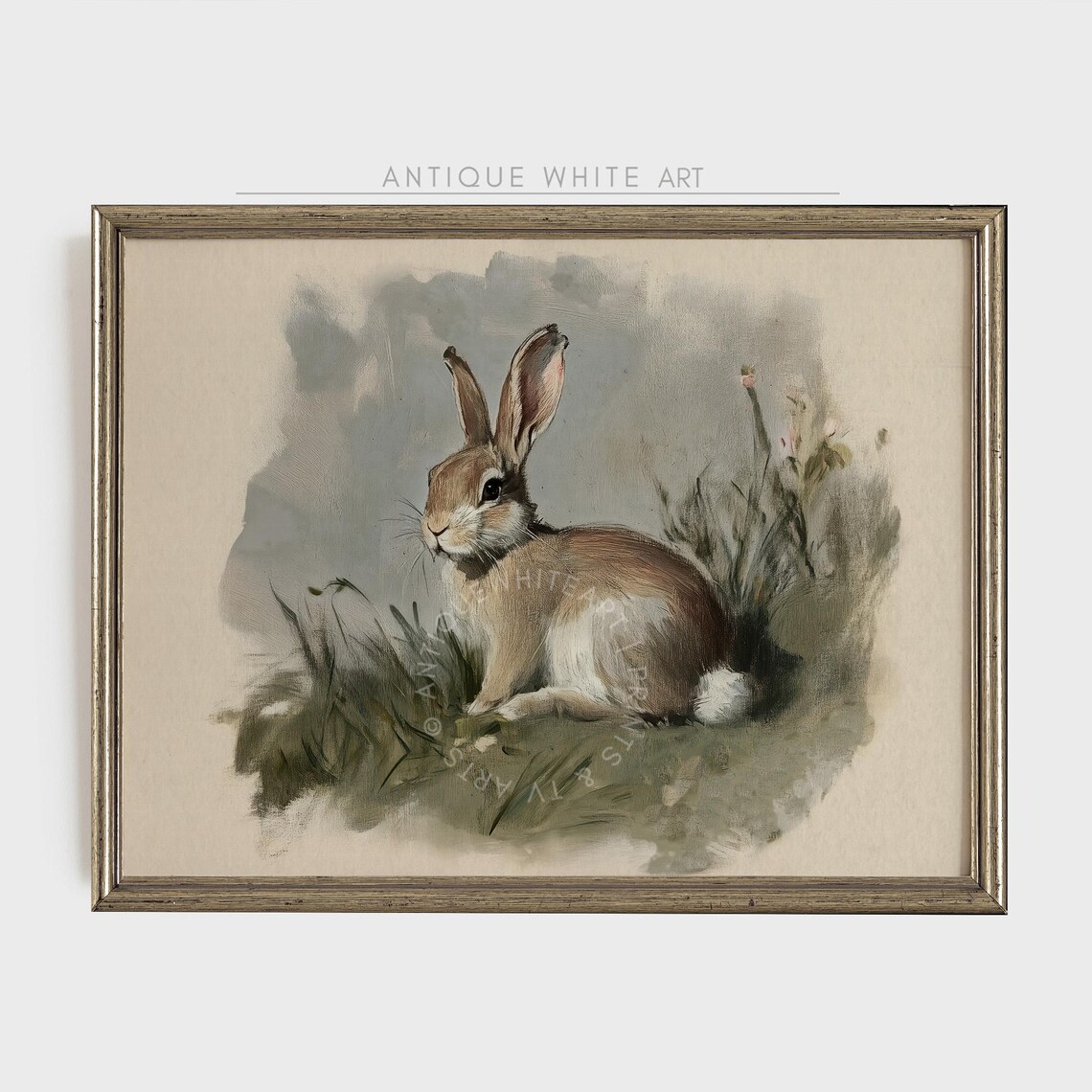 Bunny Sketch, Easter Bunny Painting, Art Print