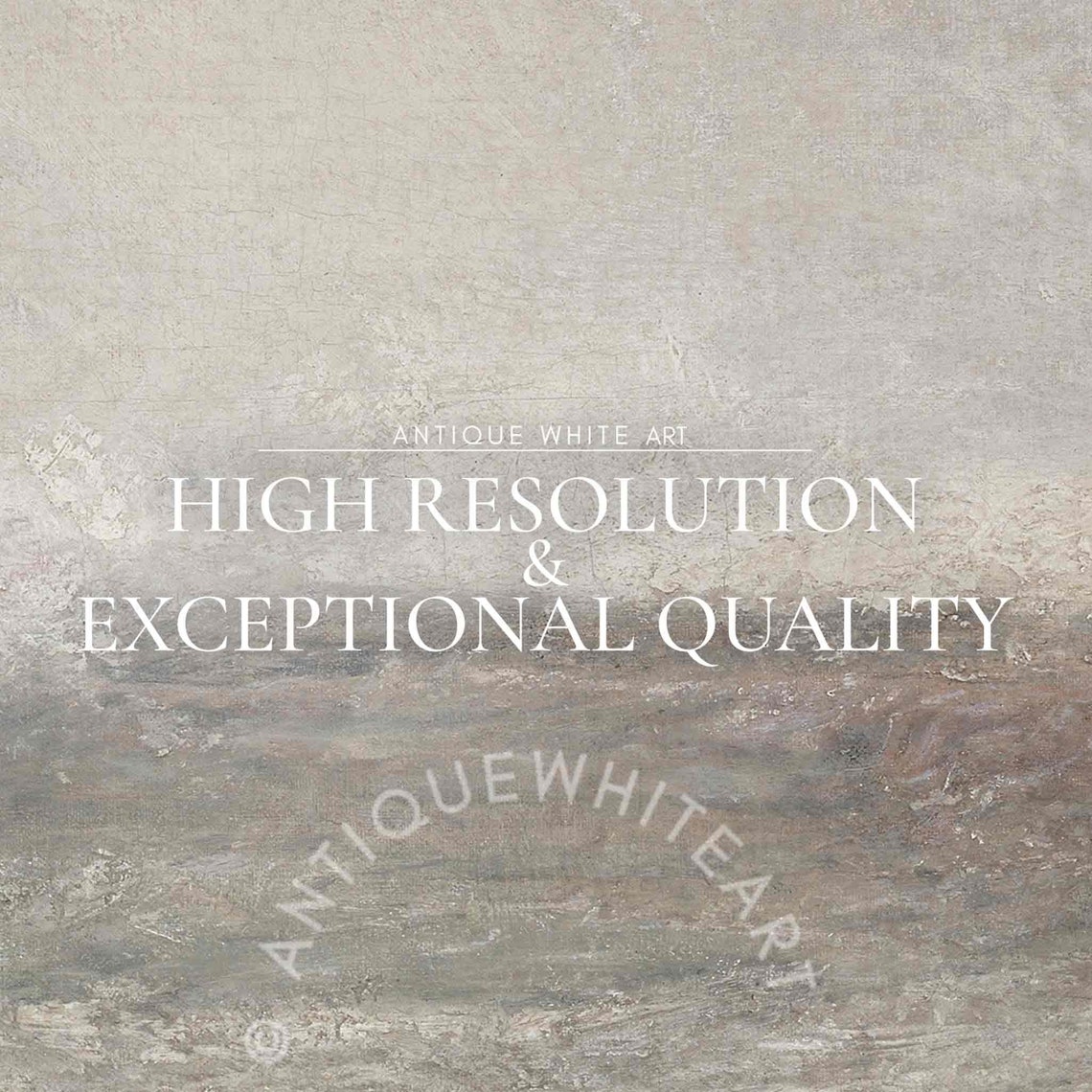 Misty Grey Abstract Seascape Vintage Neutral Ocean Art Wall Poster - Image 3