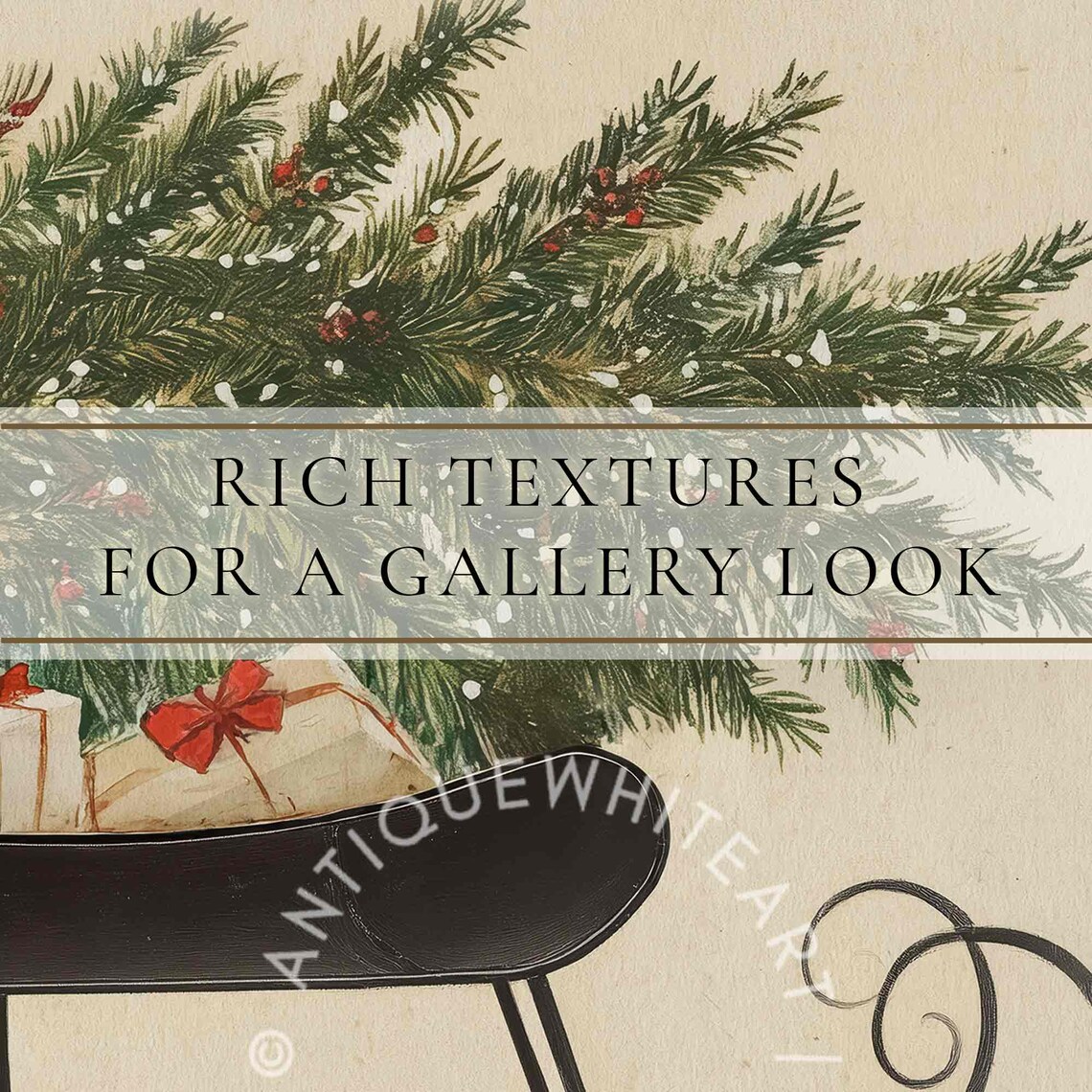 Shipped Christmas Sleight Vintage Style Art Print - Image 3