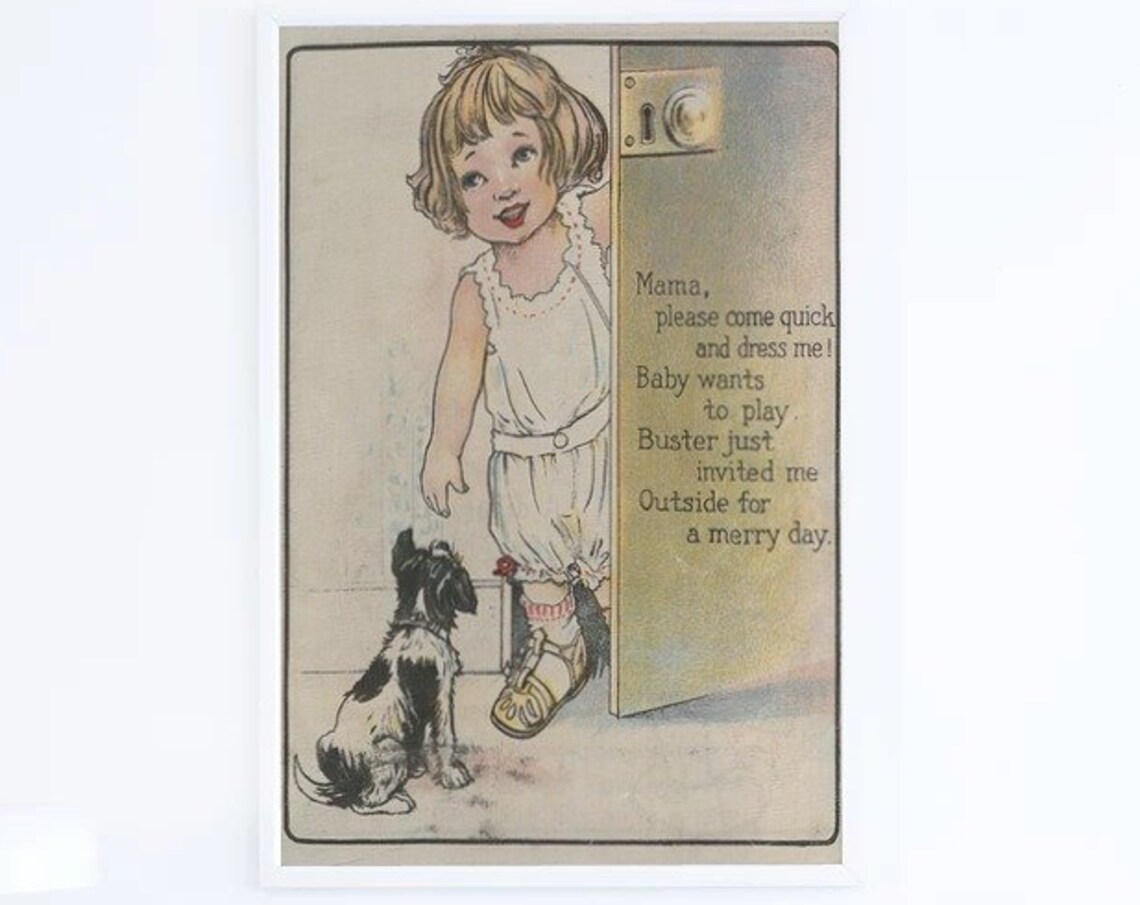 Lullaby Nursery Rhyme Kids Book Art Print