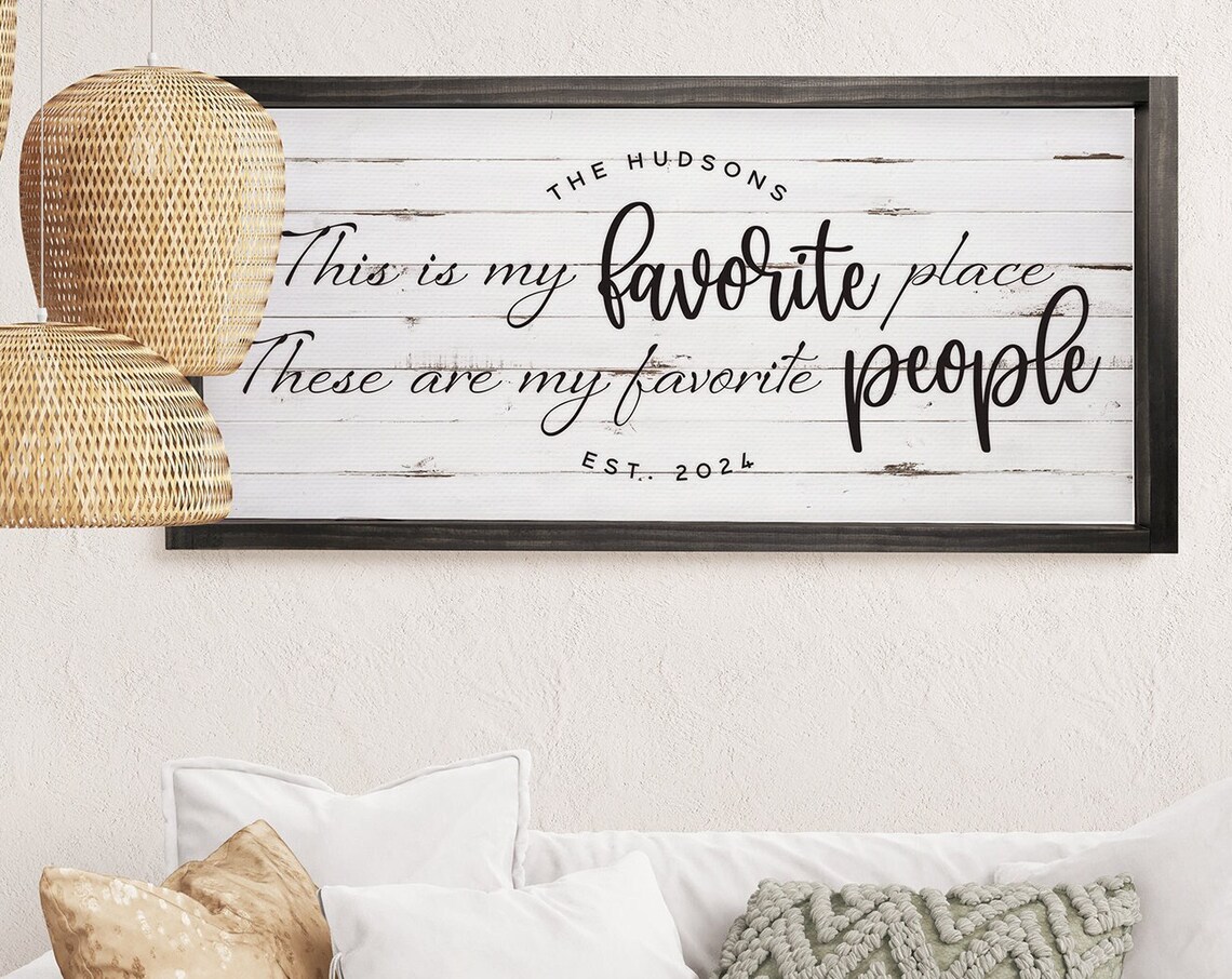 Personalized Favorite Place Favorite People Family Name Poster