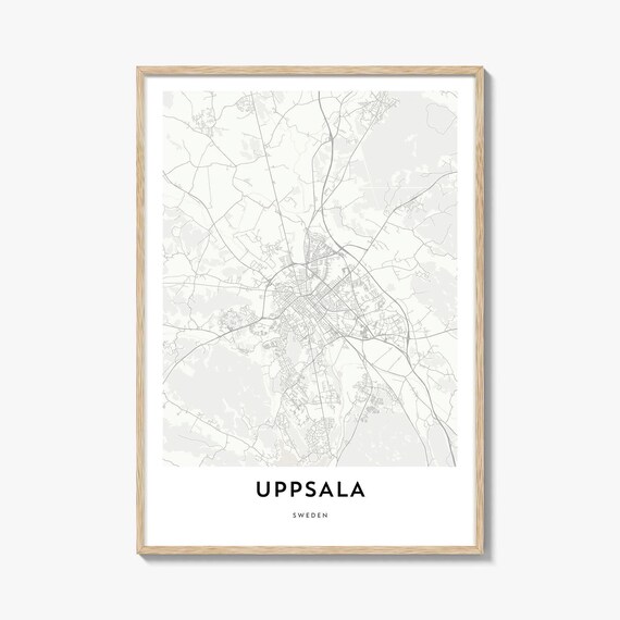 Uppsala Sweden Minimalist University City Map Poster Nordic Style