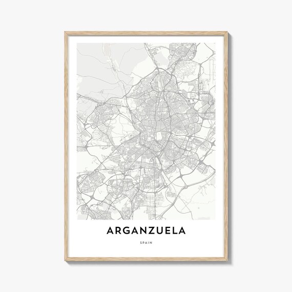 Arganzuela Spain Minimalist City Street Map Modern Decor Poster