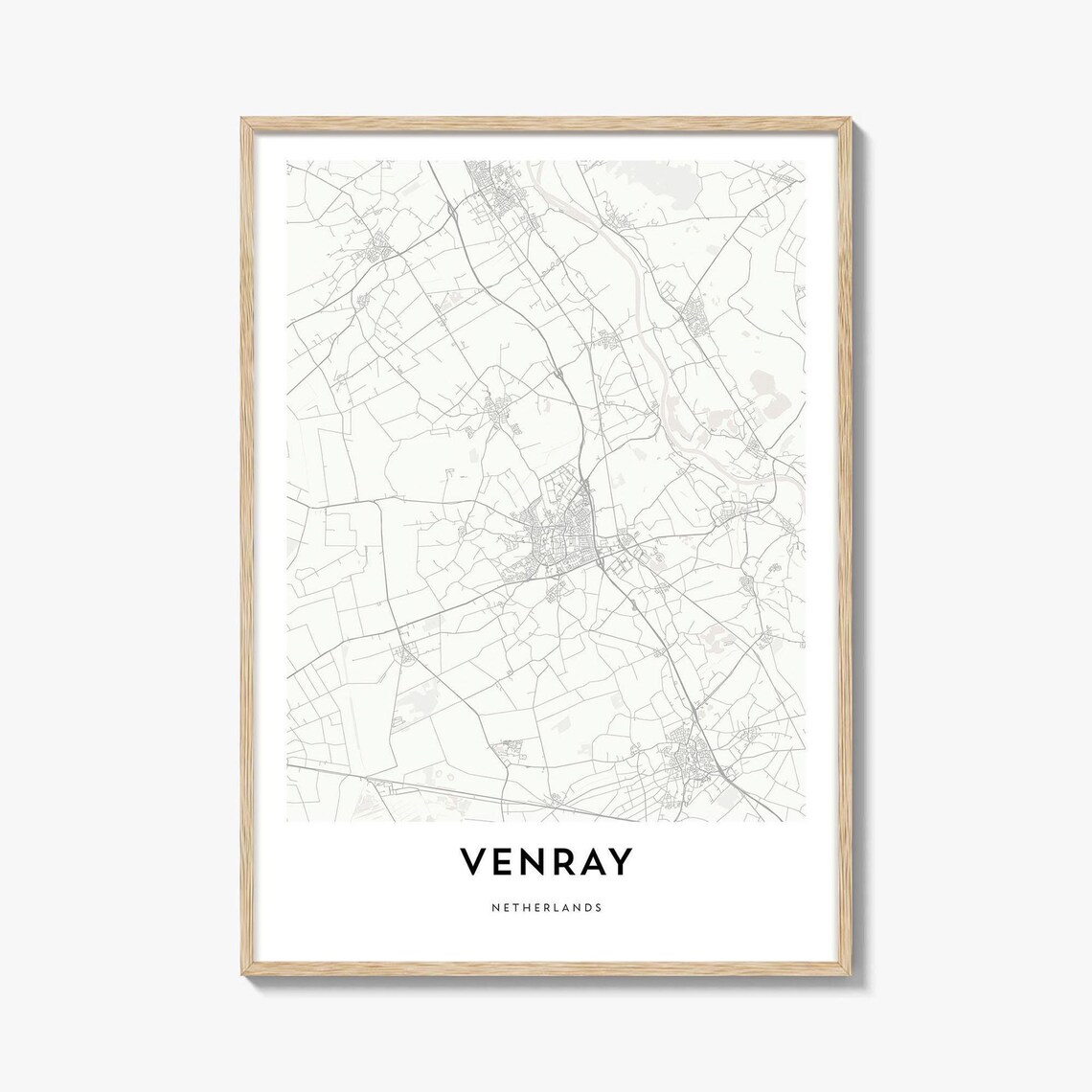 Venray Netherlands Minimalist City Street Map Poster For Travel Gift