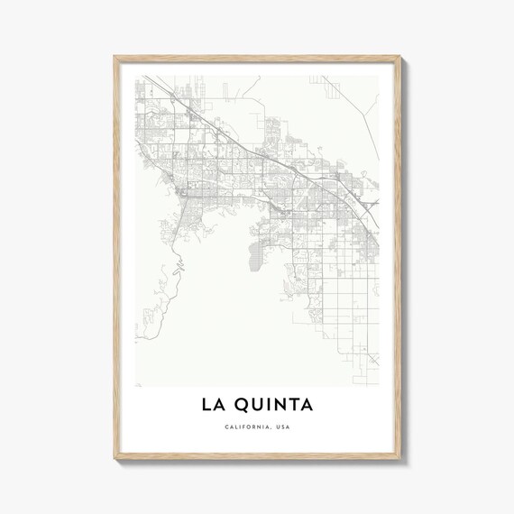 La Quinta California Minimalist Street Map City Line Art Poster