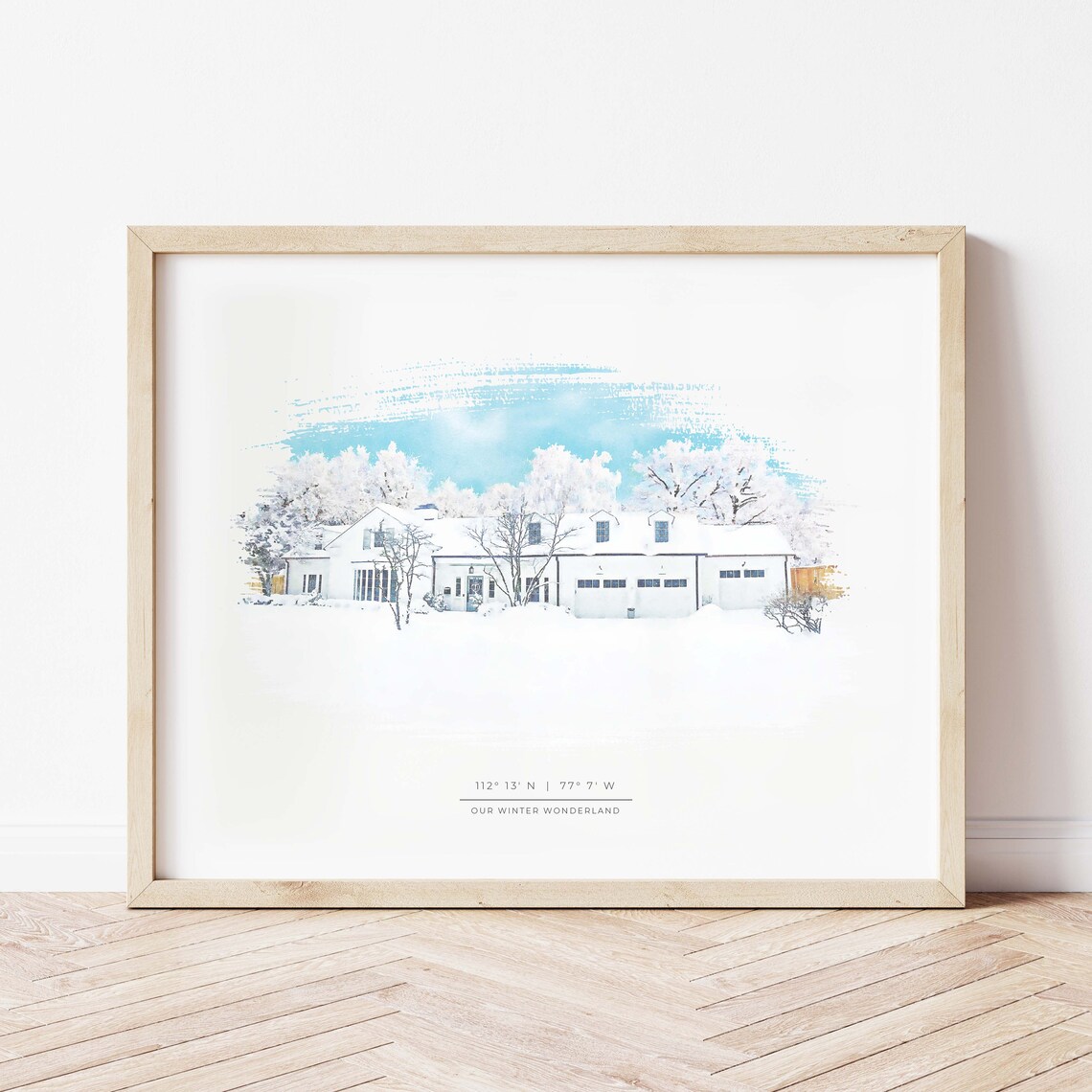 Custom House Portrait, Watercolor Home Art Print