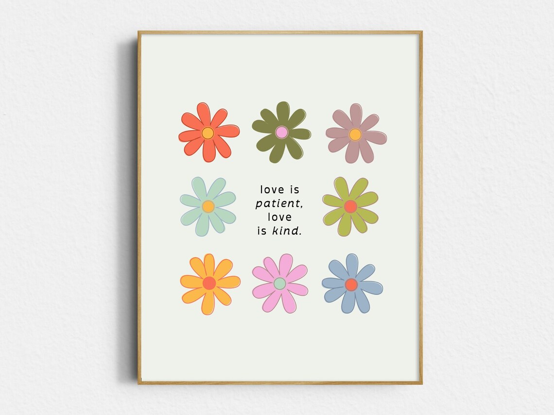 Love Is Patient Love Is Kind Christian Art Print