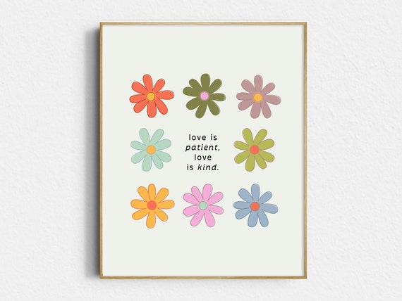 Love Is Patient Love Is Kind Christian Art Print