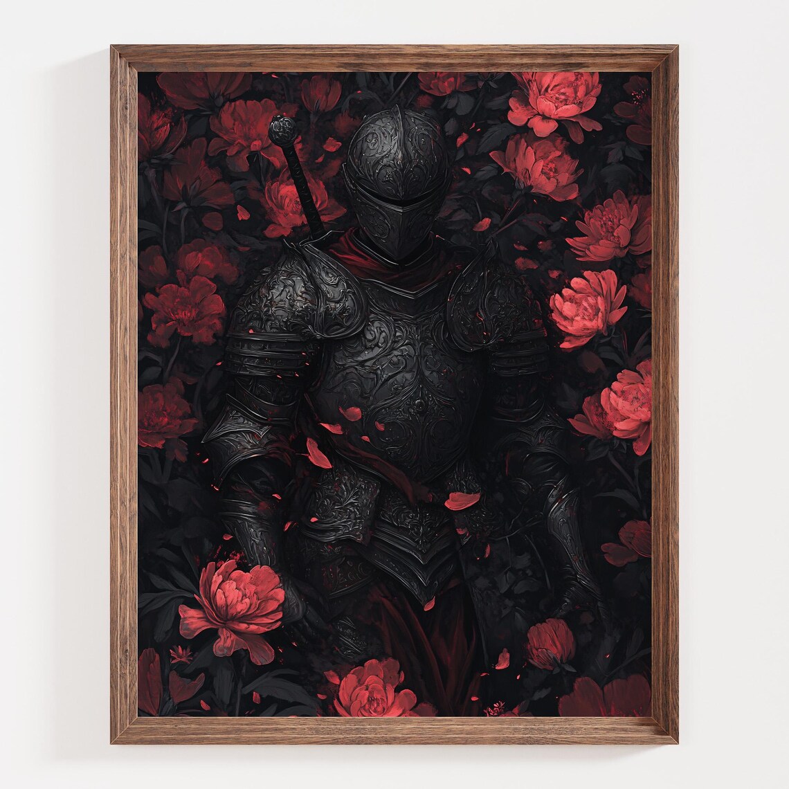 Dark Knight Gothic Medieval Warrior Art Print - Image 3