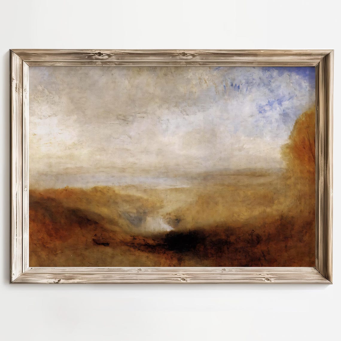 Atmospheric Golden Horizon Minimalist Serene Landscape Poster - Image 2