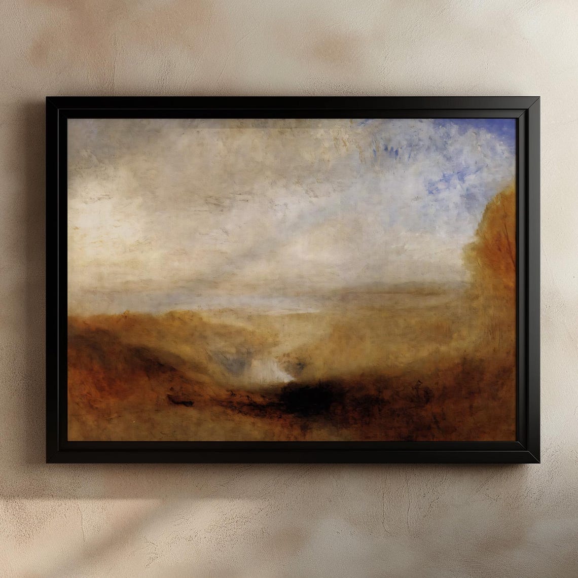 Atmospheric Golden Horizon Minimalist Serene Landscape Poster - Image 3