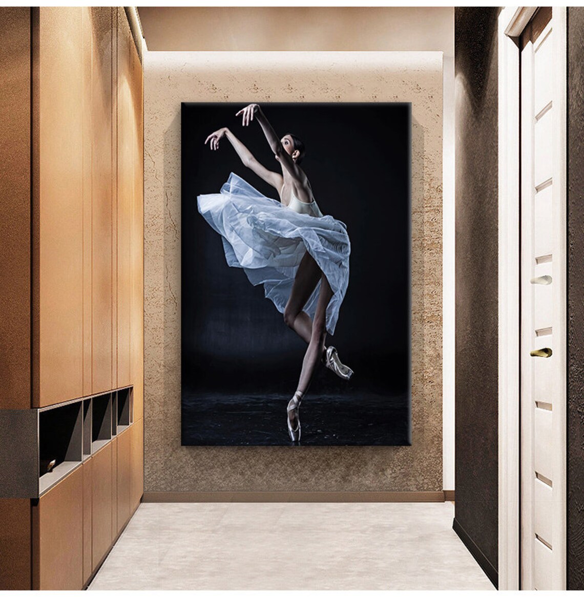 Ballerina Painting Wall Decor Ballerina In White Dress Print Wall Art Ballerina Wall Decor Dance And Women Gift Decor - Image 4