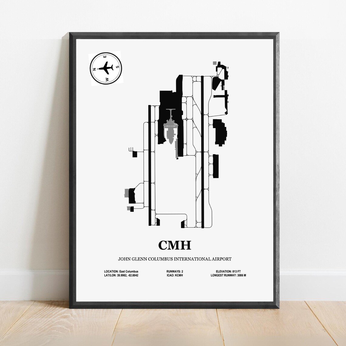 CMH John Glenn Columbus International Airport Map