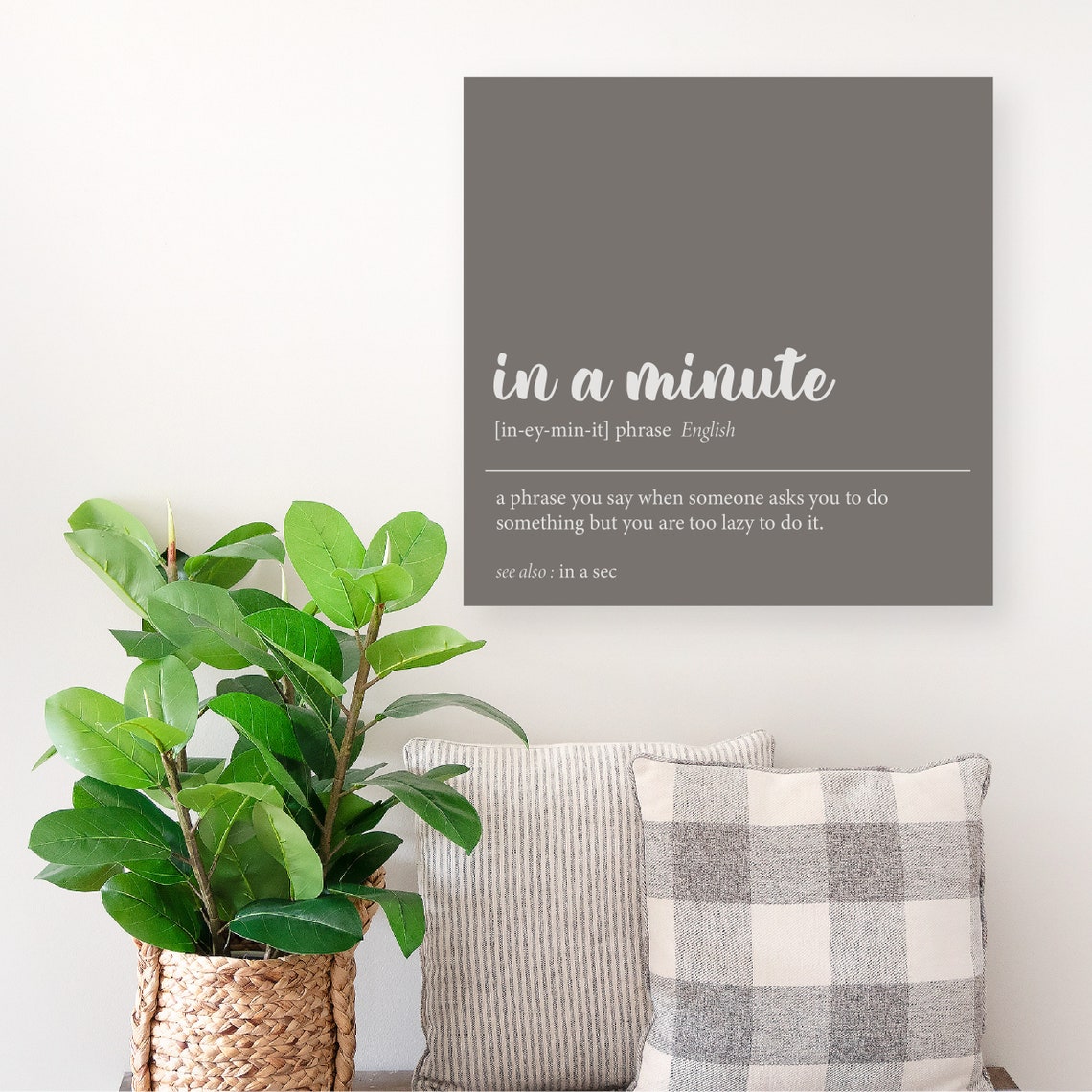 In A Minute Funny Dictionary Definition Phrase Office Humor Poster - Image 3