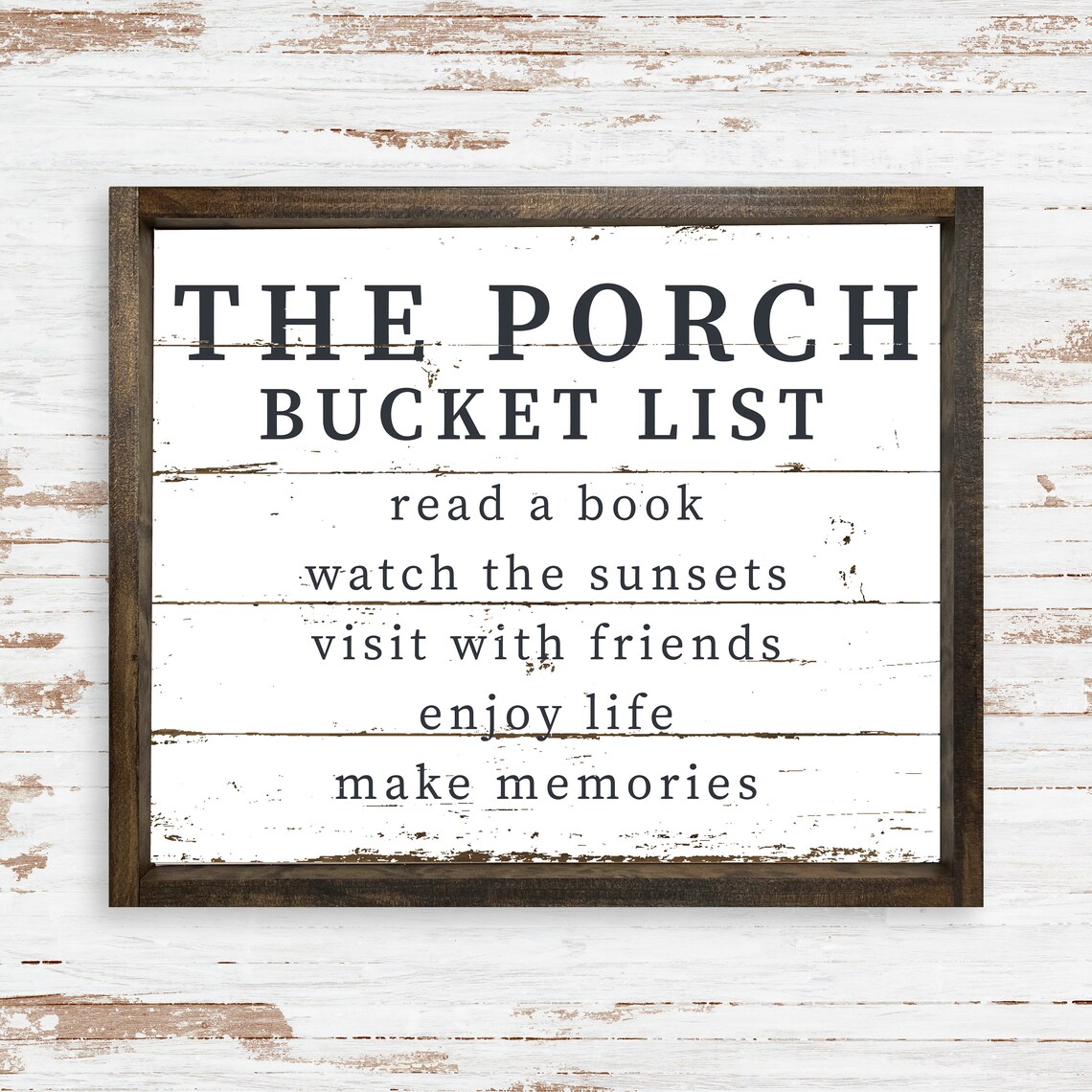 Custom Porch Bucket List Lake House Art Print - Image 3