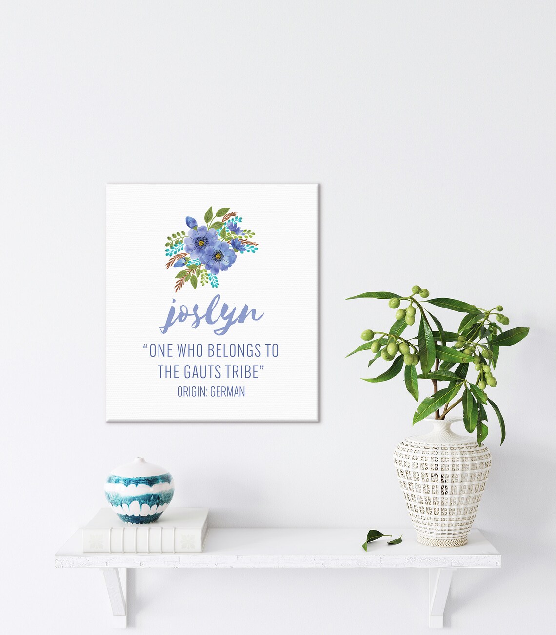 Personalized Watercolor Flower Nursery Wall Art Print - Image 3