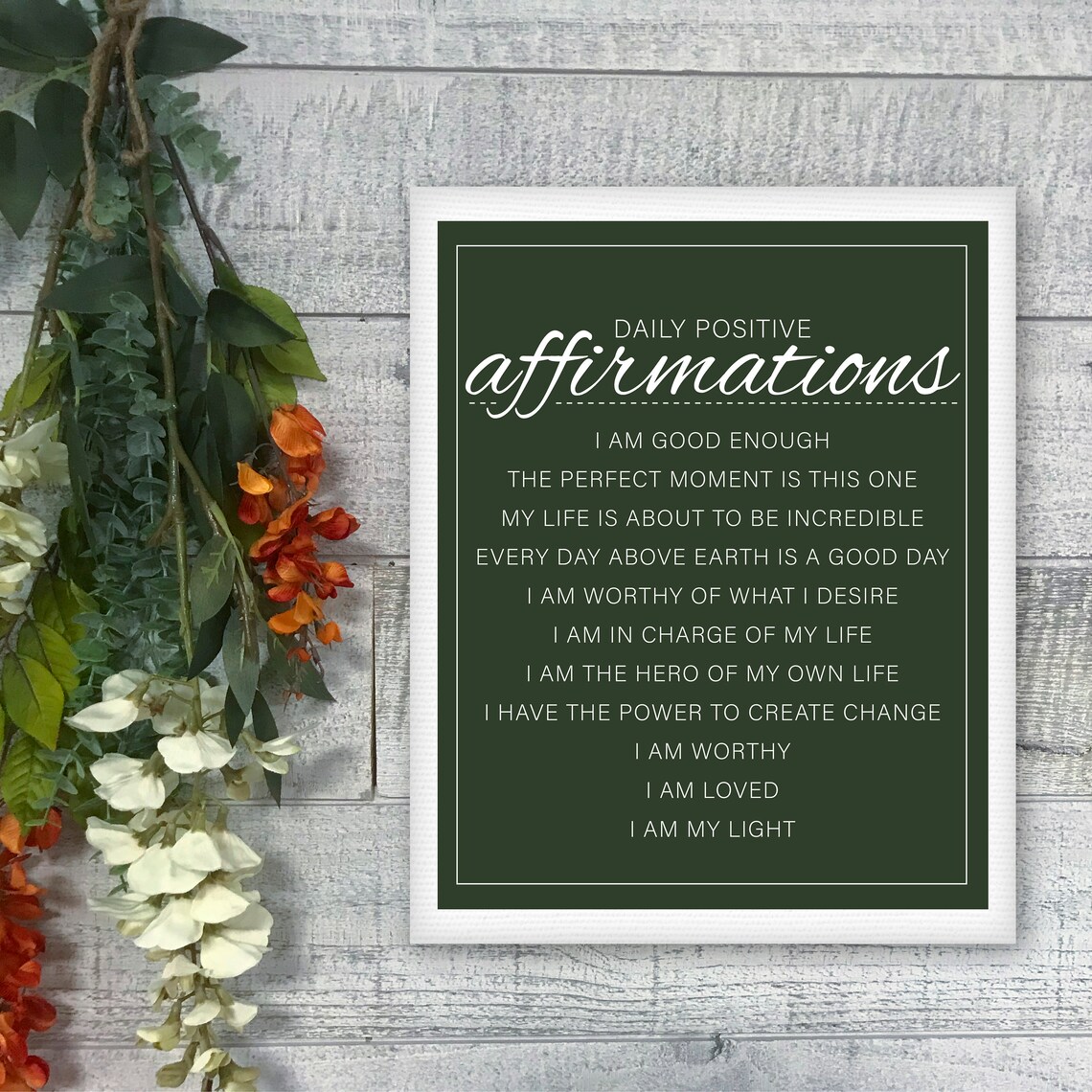 Daily Positive Affirmations Custom Wall Art Print - Image 2