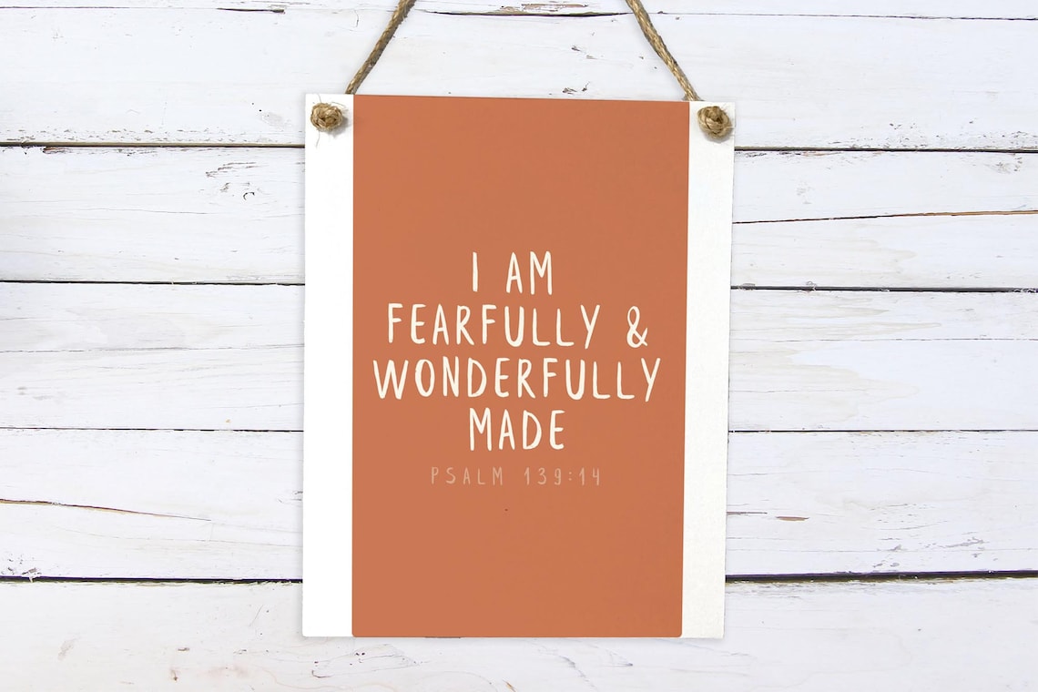 Fearfully Wonderfully Made Psalm 139:14 Boho Art Print - Image 2