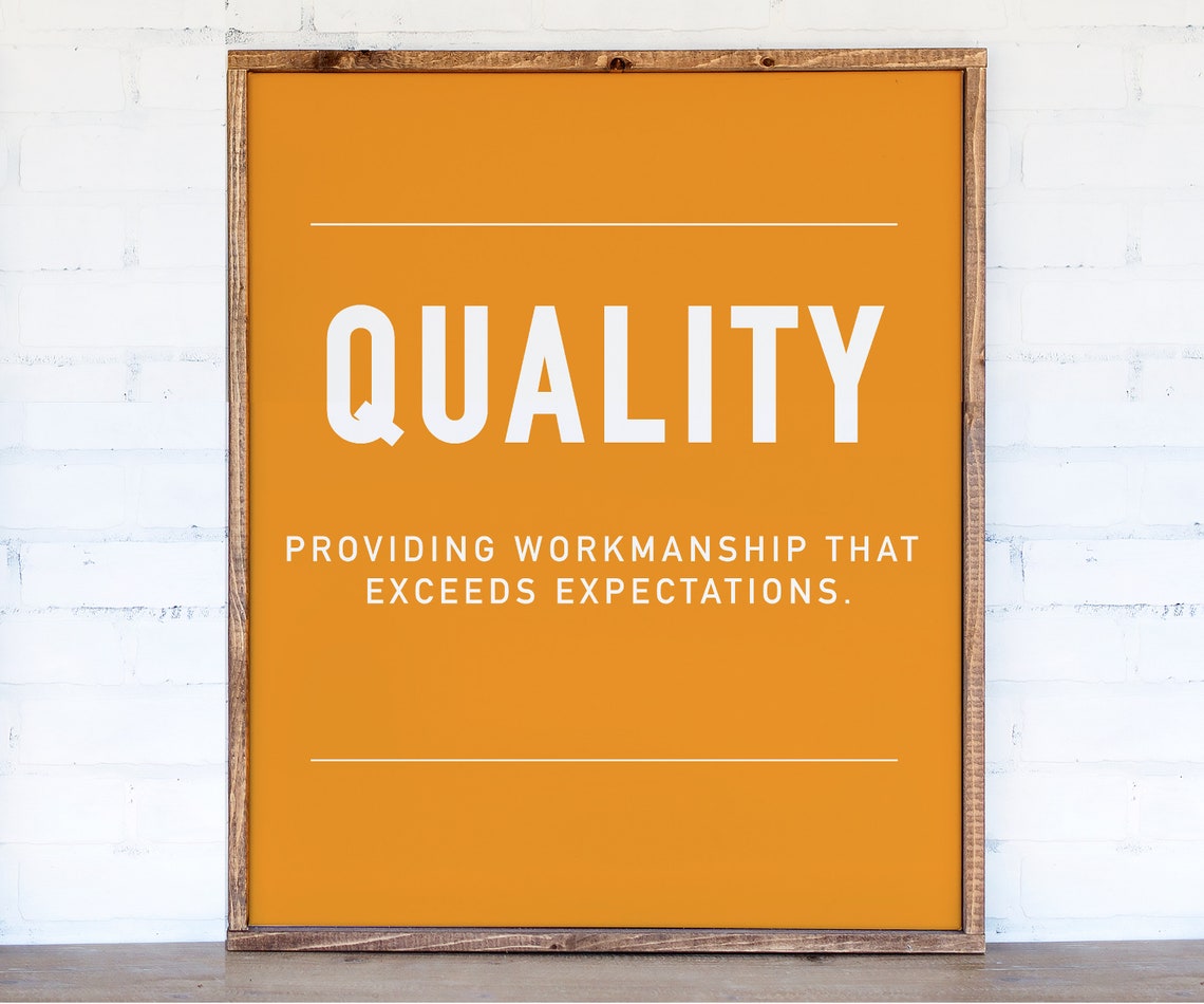 Quality Word Definition Wall Art Workmanship Exceeds Expectations - Image 3