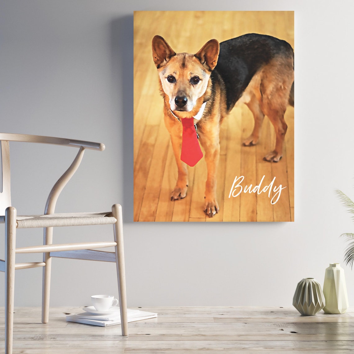 Custom Oil Effect Horse Portrait Personalized Pet Name Print - Image 3
