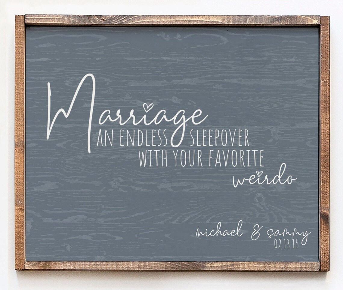 Marriage An Endless Sleepover, Funny Bedroom Decor - Image 3