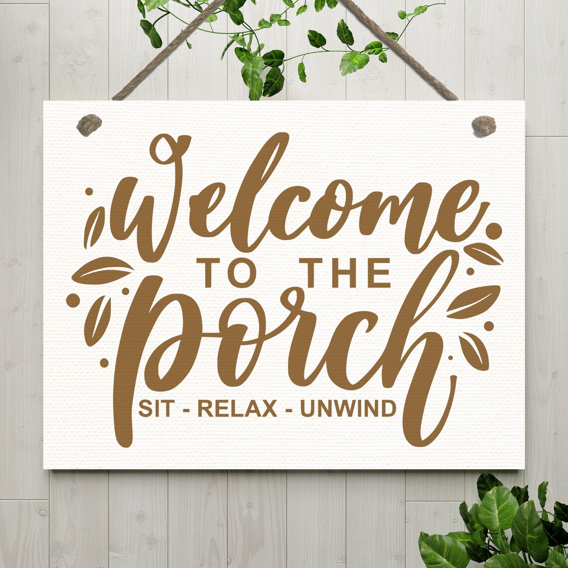 Welcome To The Porch Farmhouse Sign Art Print - Image 2