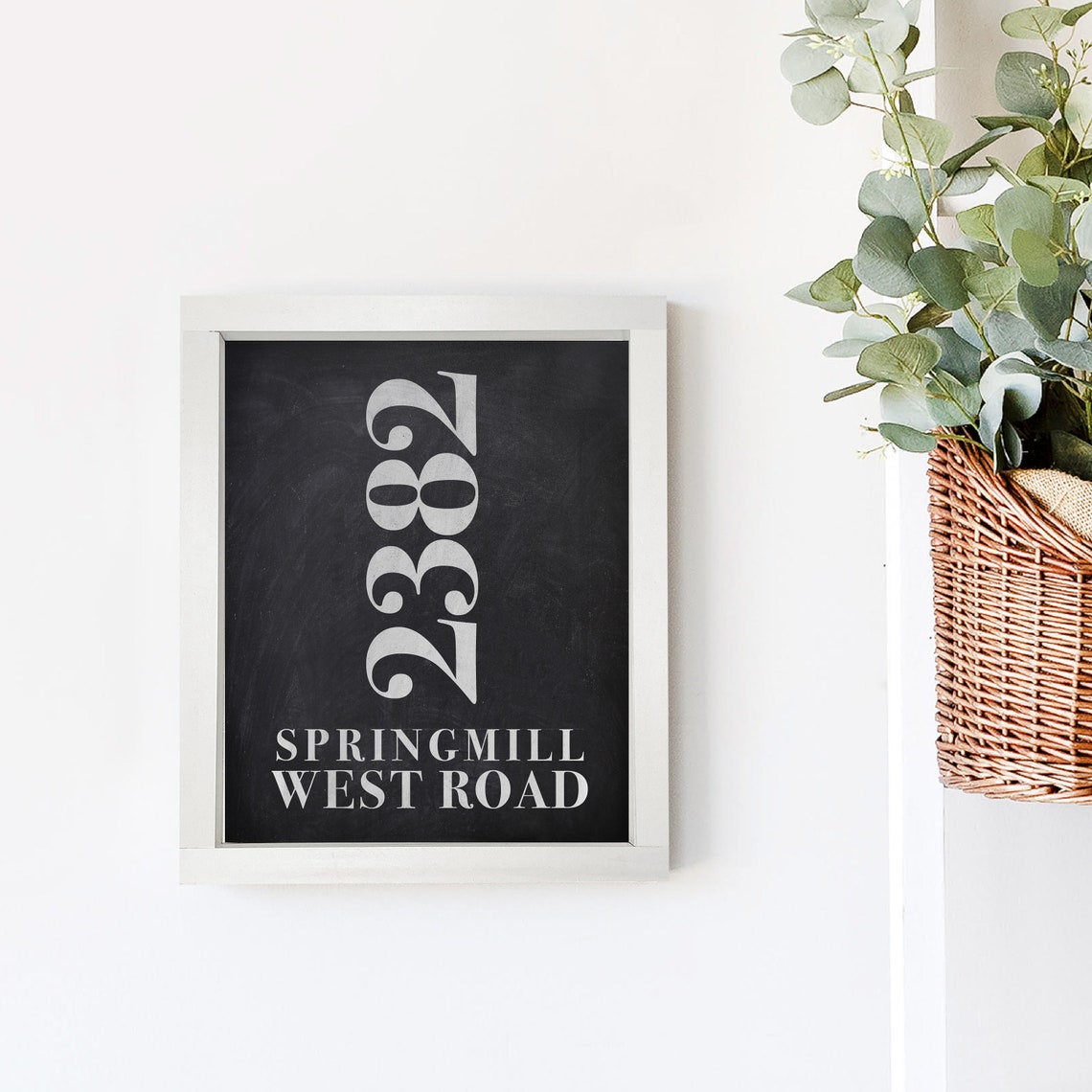 Personalized Chalkboard Style Address Sign House Number Poster - Image 3