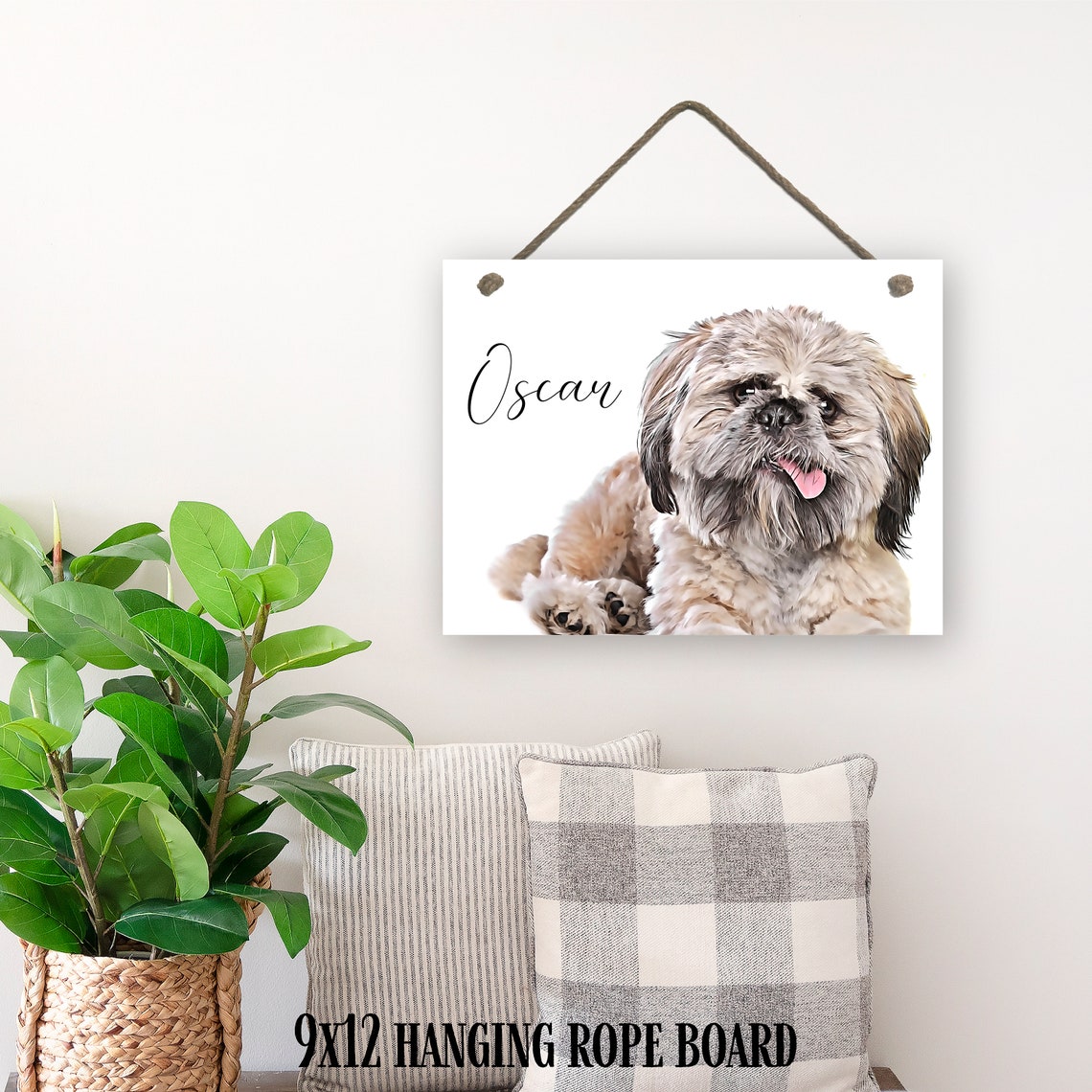 Personalized Oil Effect Dog Portrait with Name Custom Pet Poster - Image 2