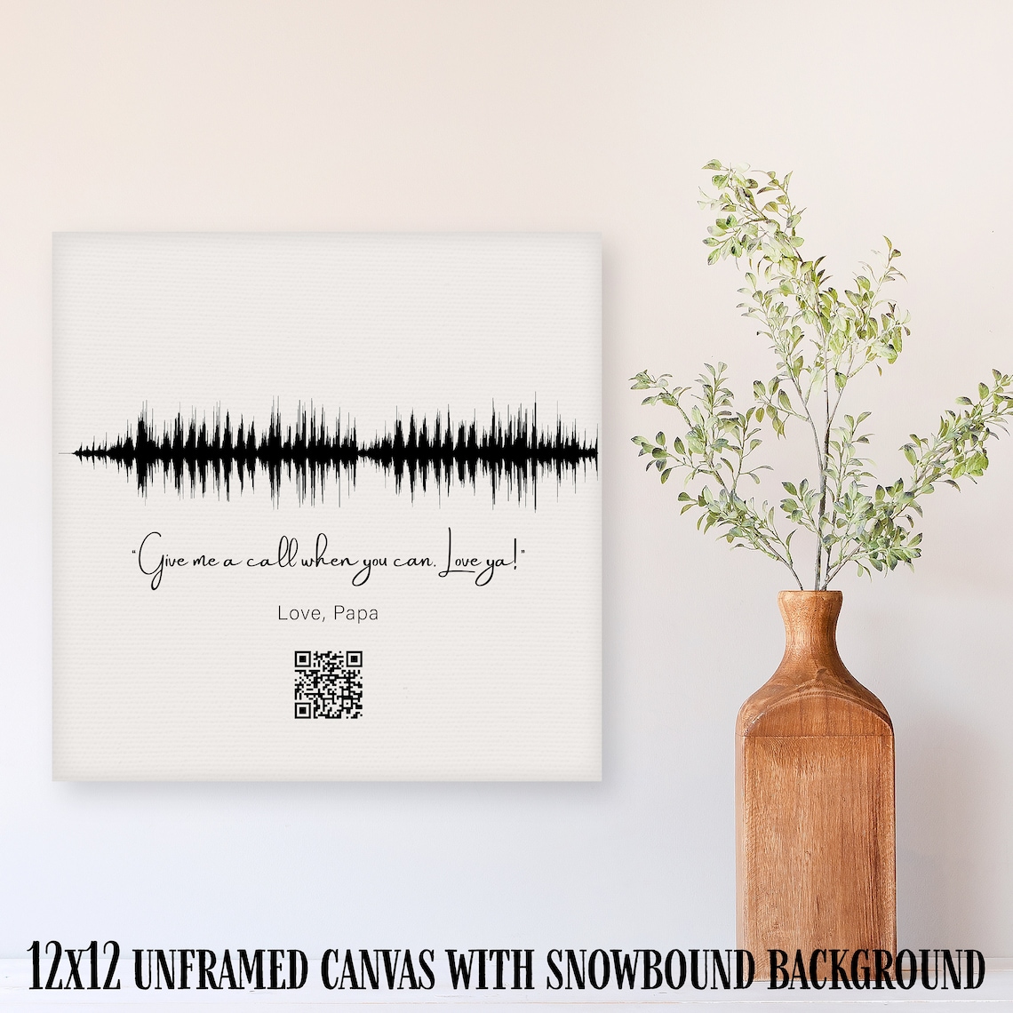Soundwave Art, Custom Voicemail Gift for Loss - Image 3
